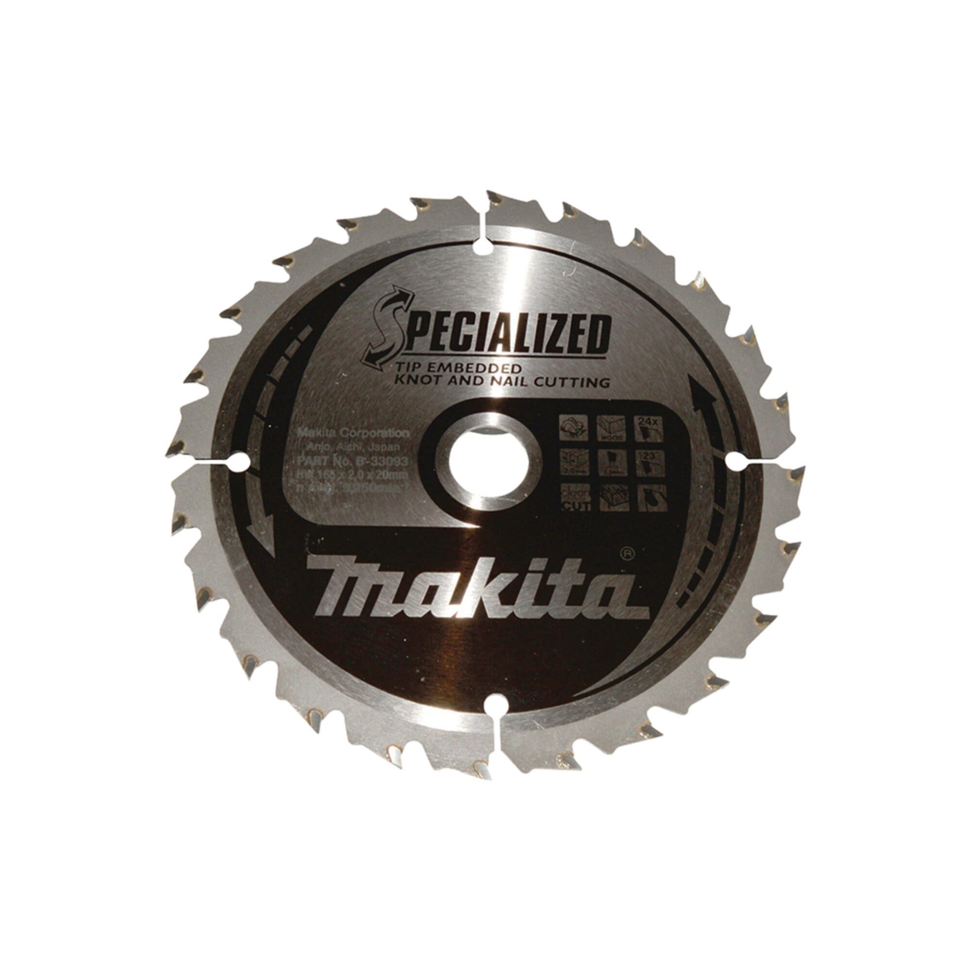 Kreissägeblatt Makita Specialized Sägeb.165x20x24Z (B-33093)