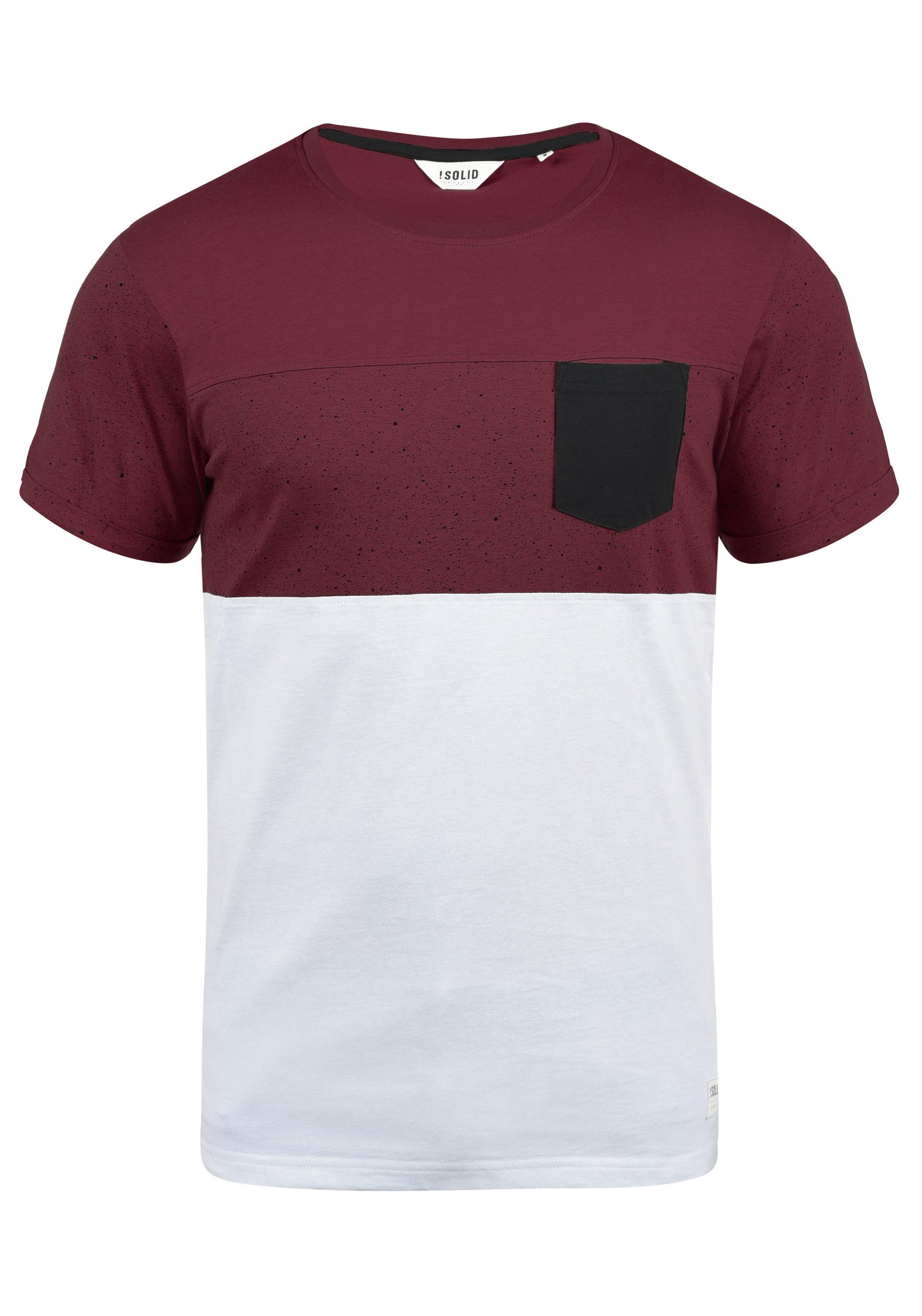 !Solid Rundhalsshirt SDKold Kurzarmshirt mit Brusttasche günstig online kaufen