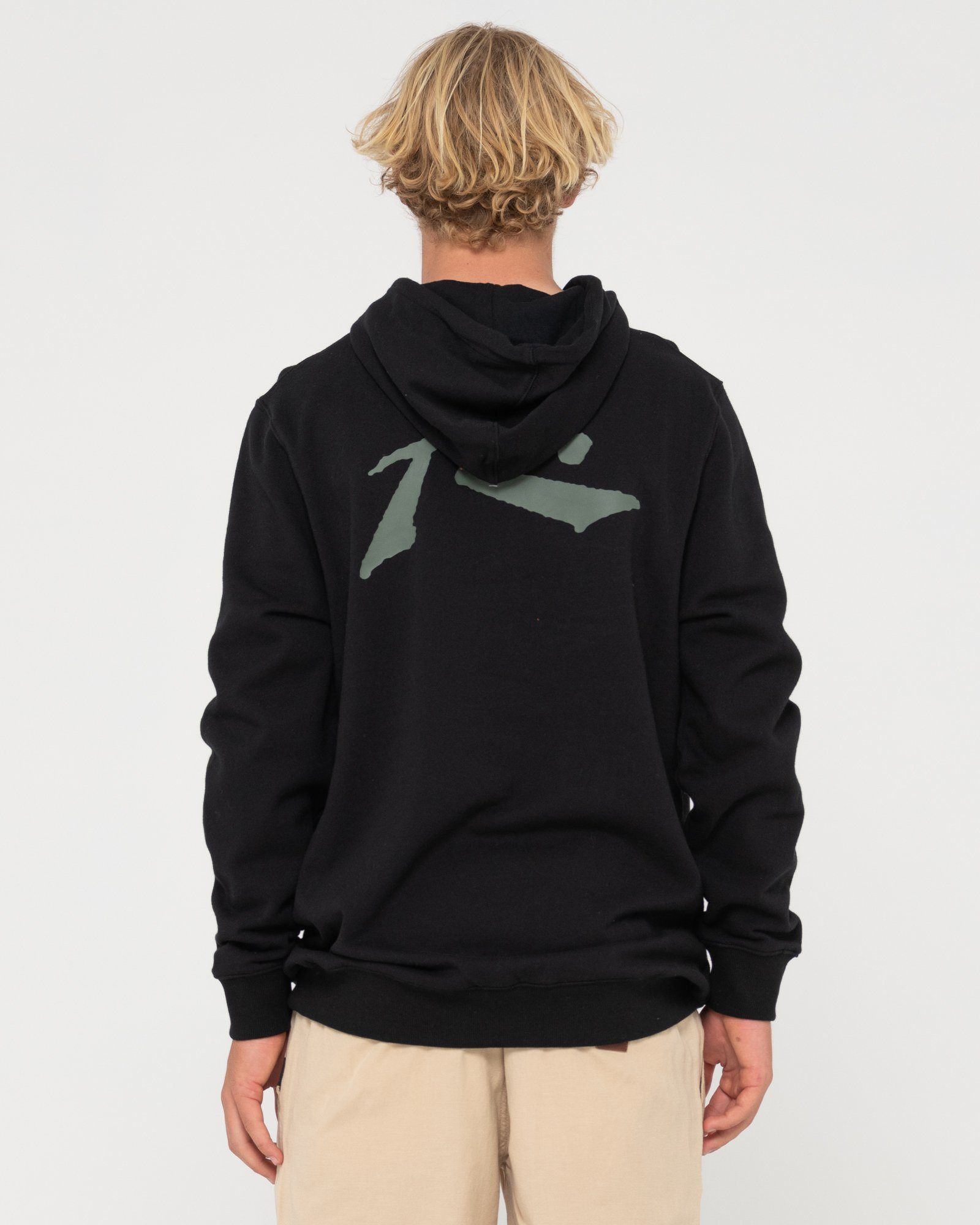 Rusty COMPETITION Black/Shadow HOODED Army Hoodie FLEECE