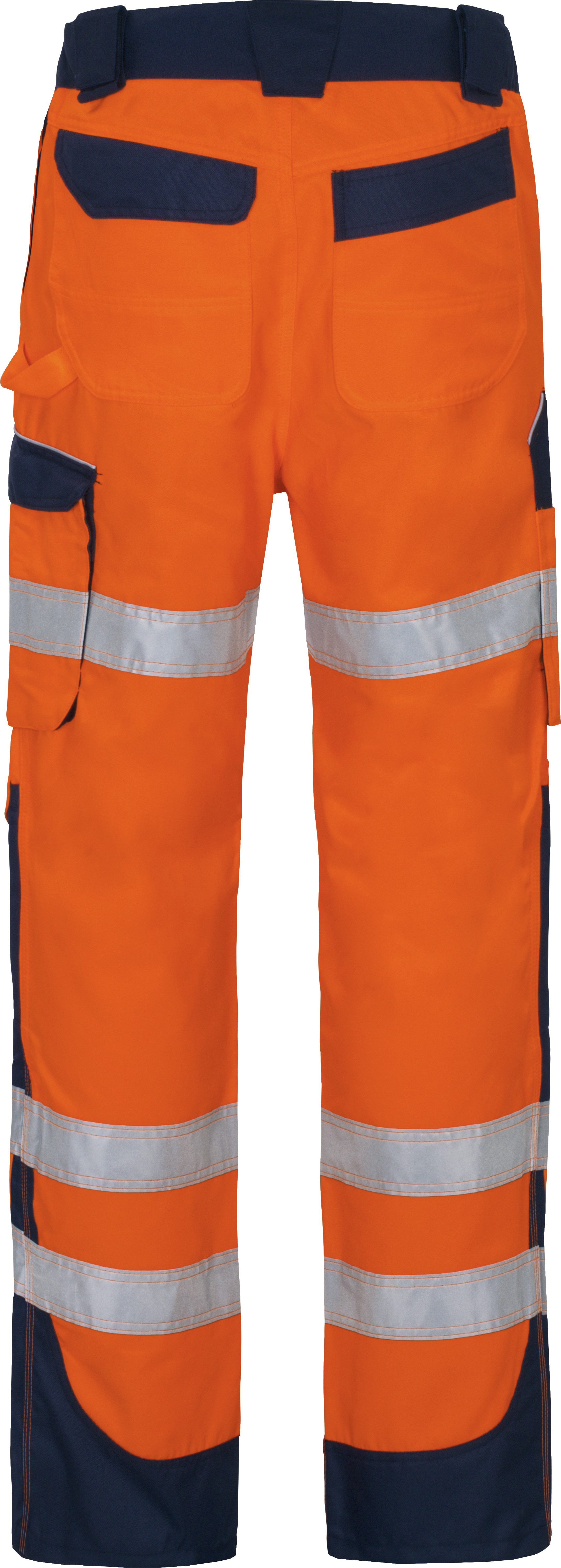 vizwell Arbeitshose reflektierende Herren Warnschutz Arbeitsbundhose DIN zertifiziert, strapazierfähig, Knietasche aus Oxford-Material