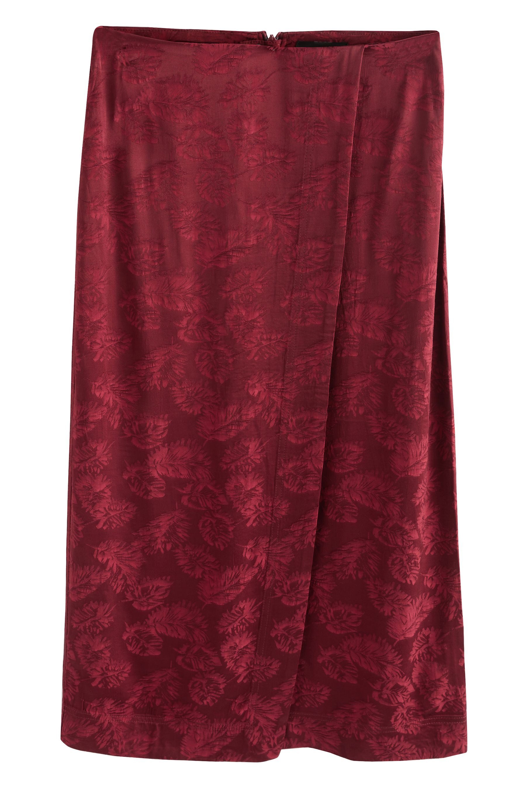 Next Midirock Sarong-Rock aus Satin-Jacquard in Midilänge (1-tlg)