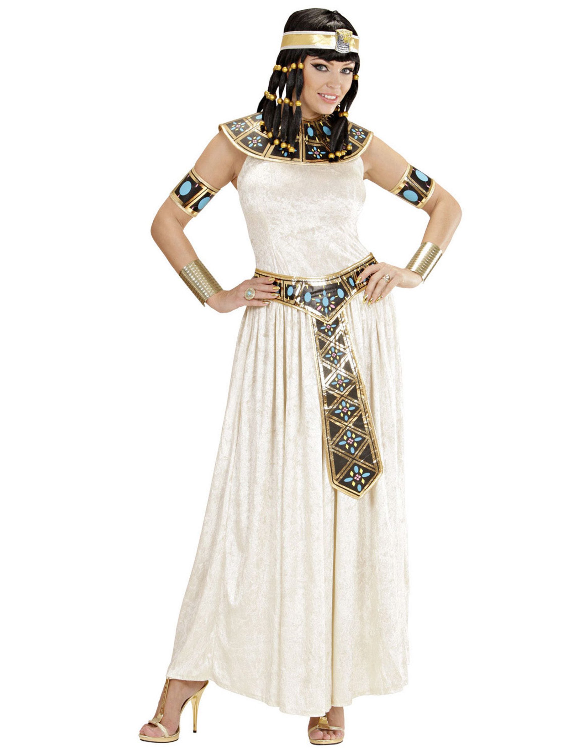 Widmann S.r.l. Kostüm Cleopatra Damenkostüm Deluxe creme-blau-gold