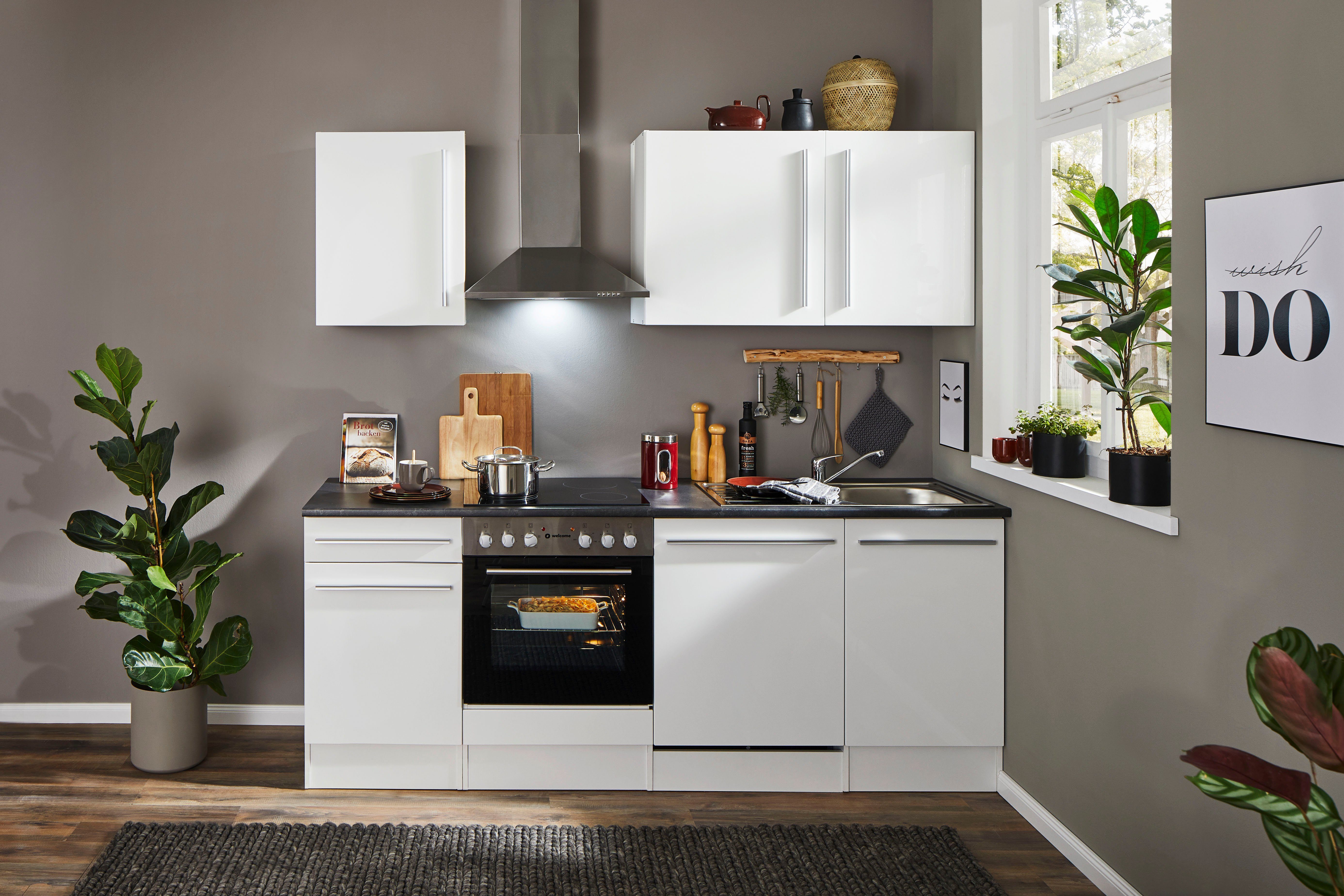 BASIC by Balculina Küchenzeile Jazz, Breite 220 cm, wahlweise mit E-Geräten günstig online kaufen