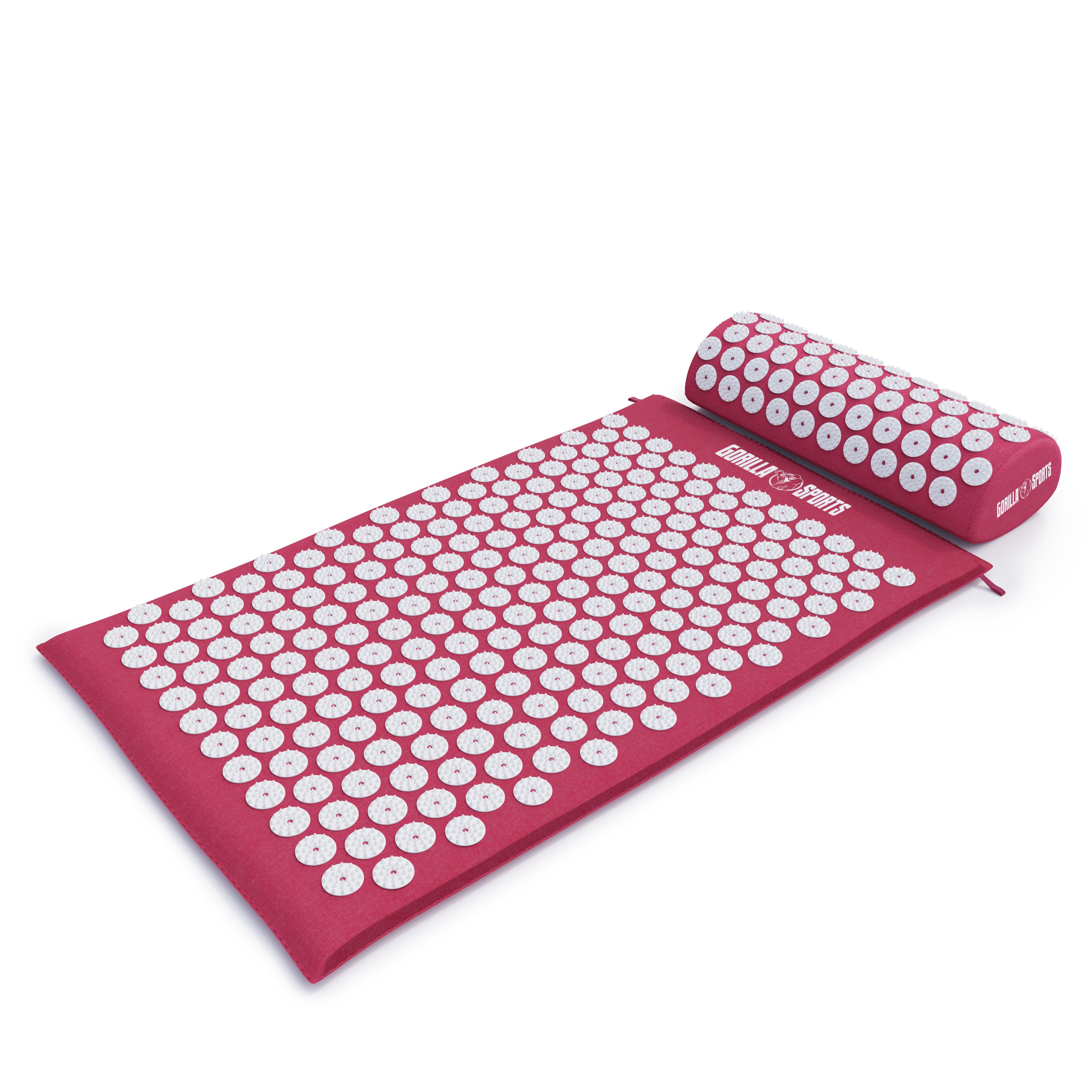 Akupressurmatte mit ergonomische Kissen und Tragetasche, aus Baumwolle, Massagematte