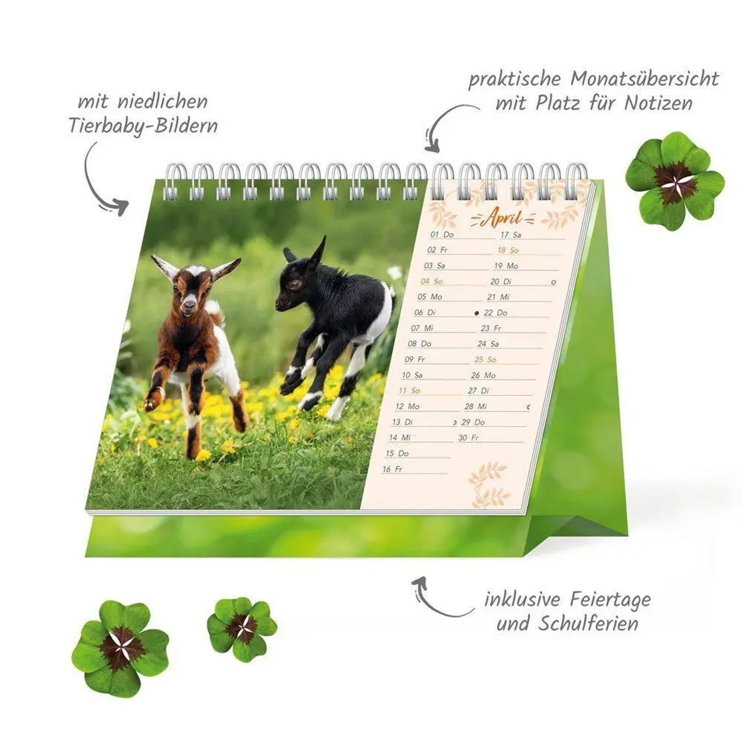 Trötsch Verlag Monatskalender TRÖTSCH - Aufstellkalender Süße Tierfreunde 2027
