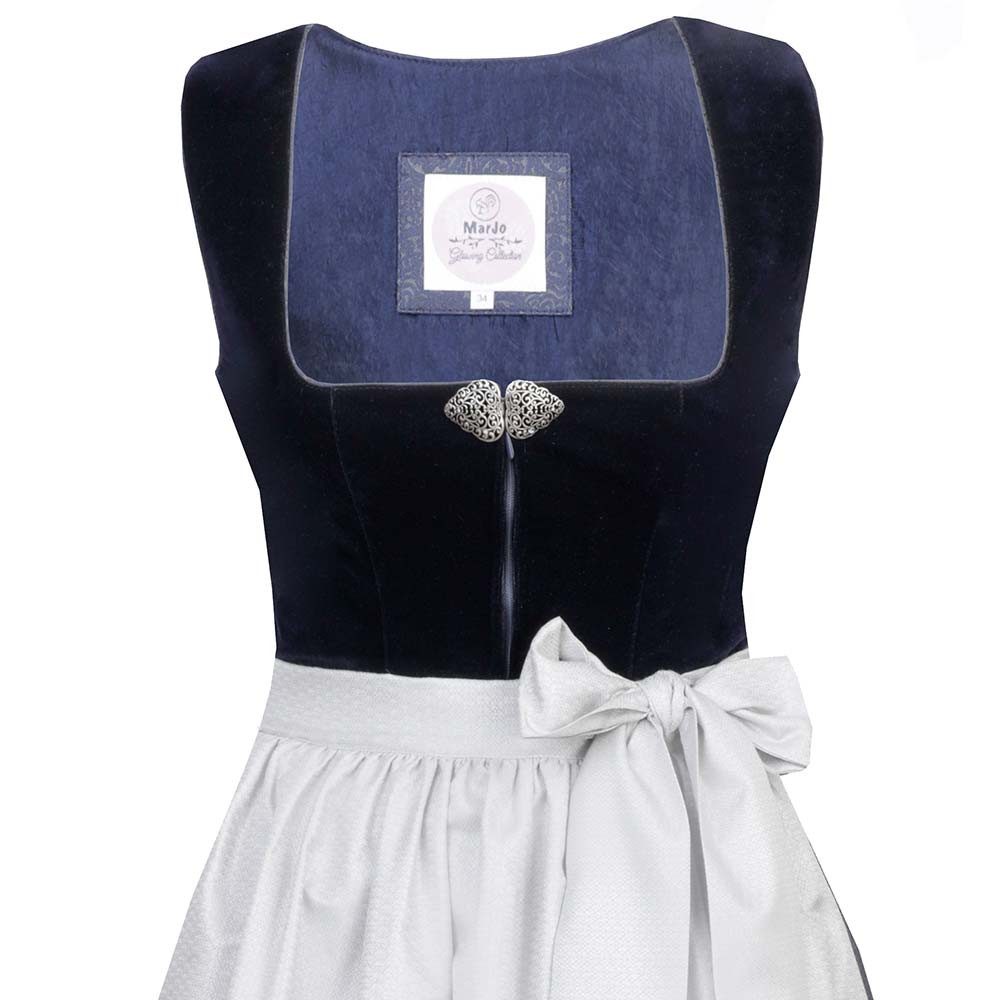 MarJo Dirndl Dirndl Heidi 65er Länge ocean blue/silber