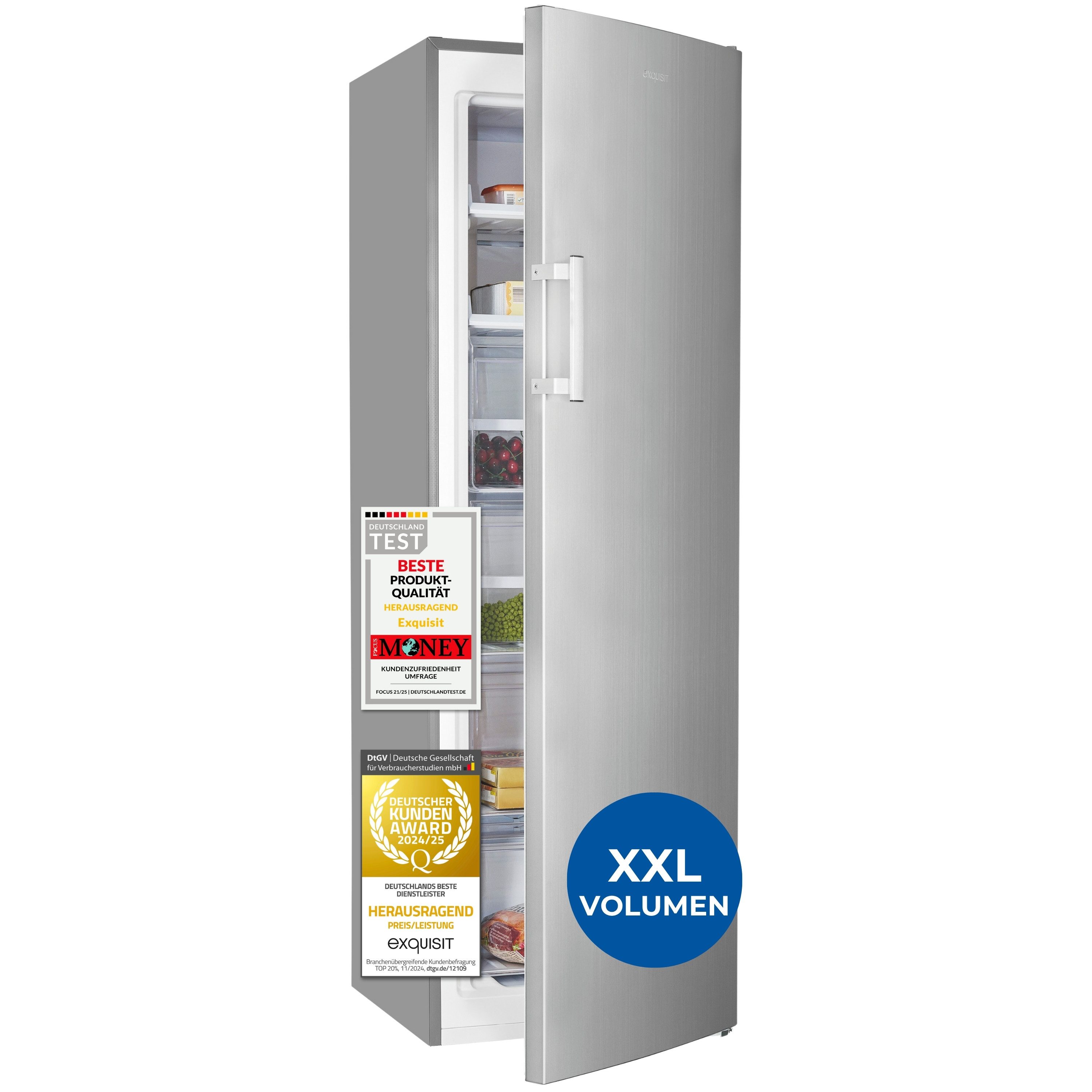 exquisit Gefrierschrank GS5271-NF-H-040D, 170.5 cm hoch, 54 cm breit