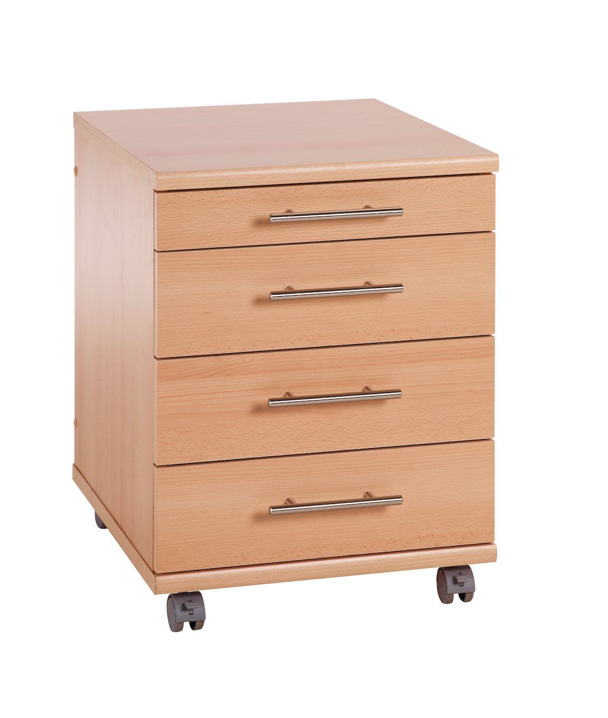 MÖBELPARTNER Rollcontainer Rollcontainer Eagle, HxBxT 57x42x50 cm (Höhe mit Rollen), Lichtgrau