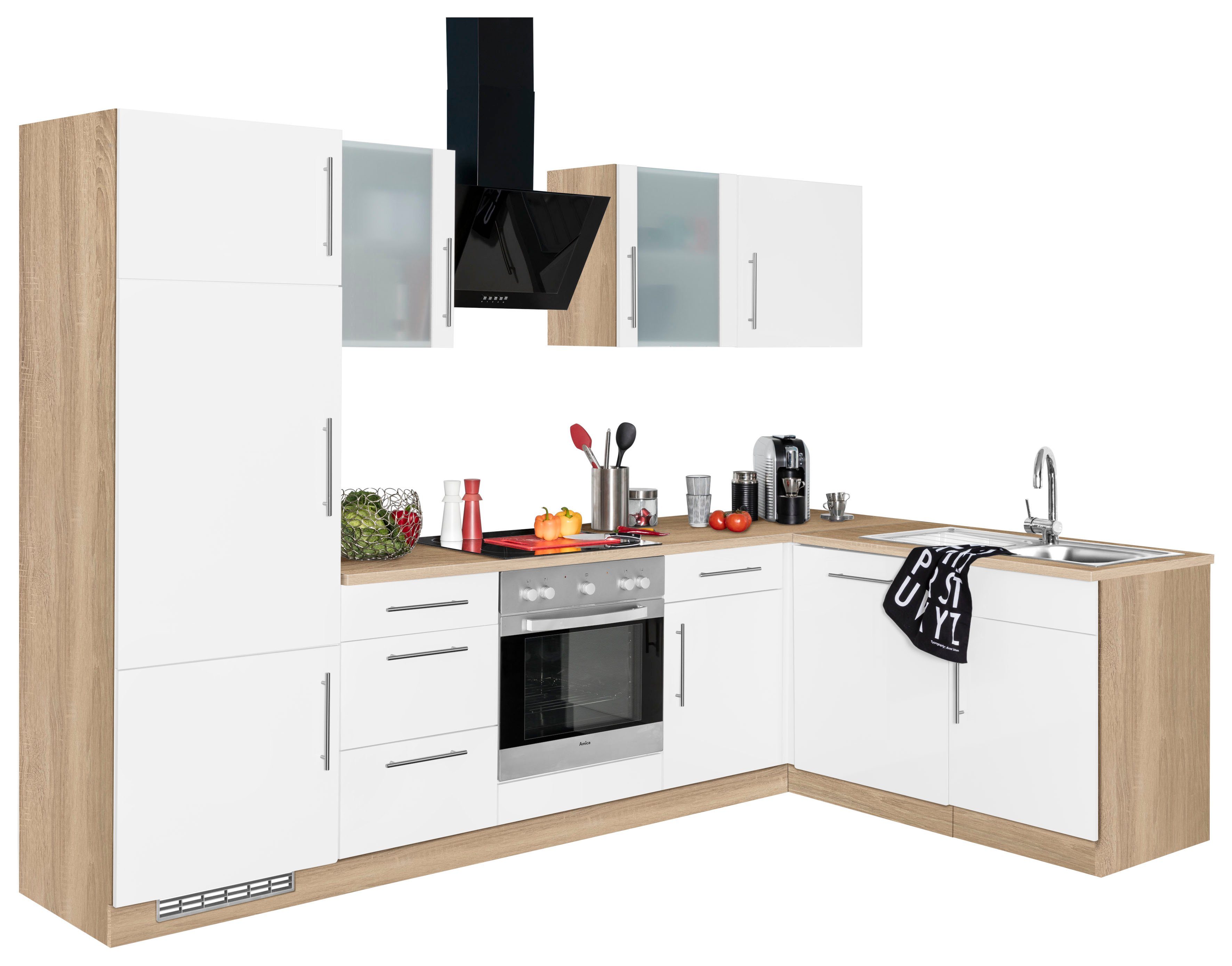 wiho Küchen Winkelküche Cali, TOPSELLER, mit E-Geräten, Stellbreite 280 x 170 cm