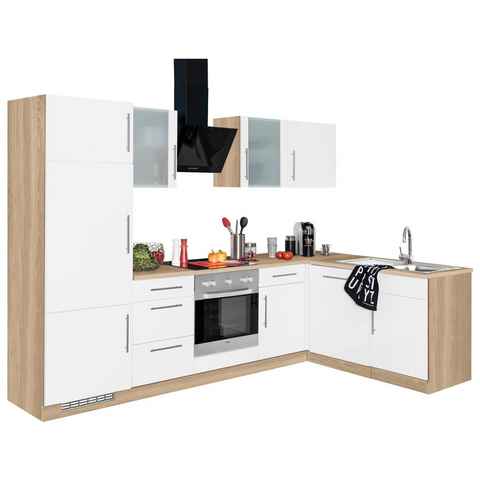wiho Küchen Winkelküche Cali, mit E-Geräten, Stellbreite 280 x 170 cm