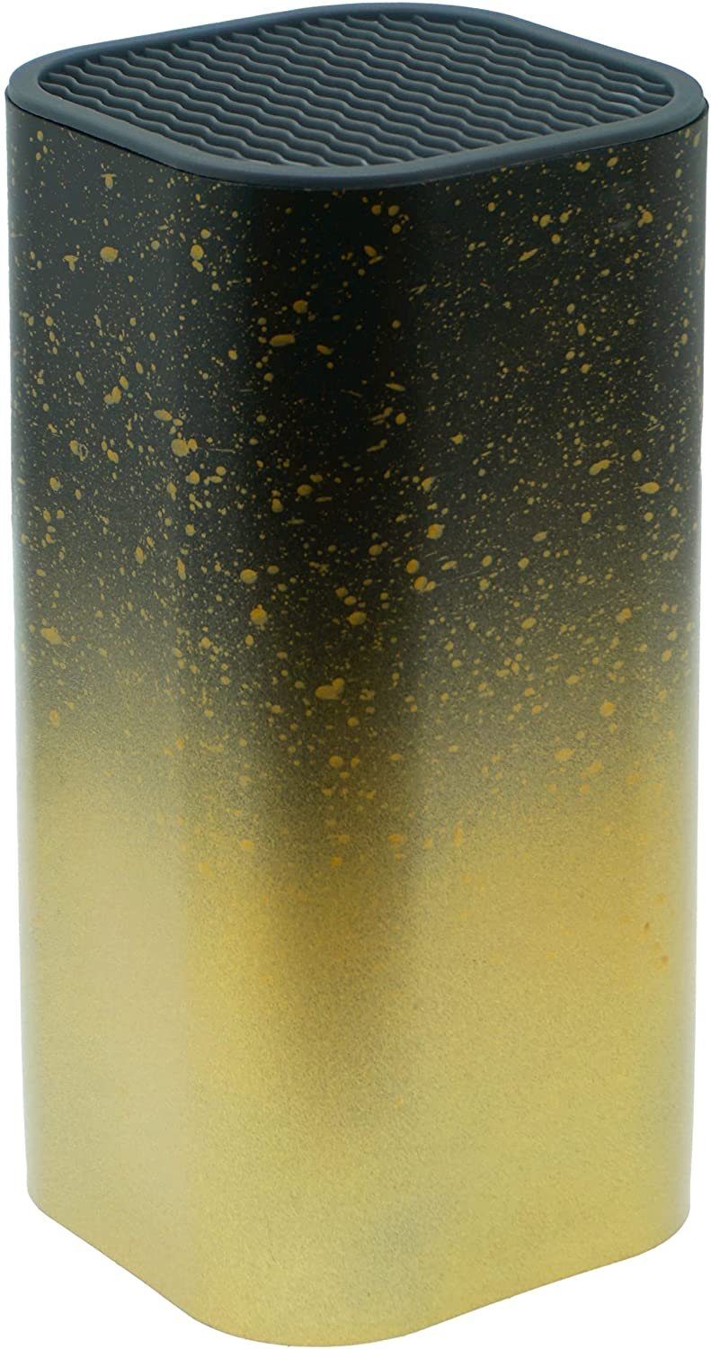 Lashuma Ножиblock Gold (1tlg), Kochmesser Block 10x10 cm Höhe: 22 cm, Große Ножиaufbewahrung