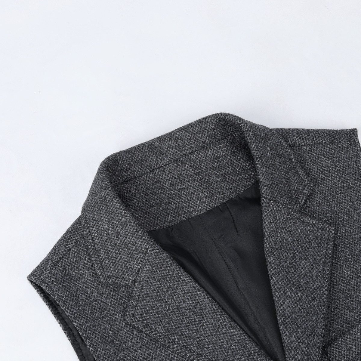 Allthemen Anzugweste Herren Weste mit Reverskragen Anzugweste aus Tweed