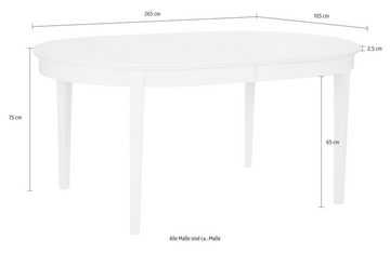 Home affaire Esstisch Piano, Breite 165 cm, ausziehbar auf 265 cm