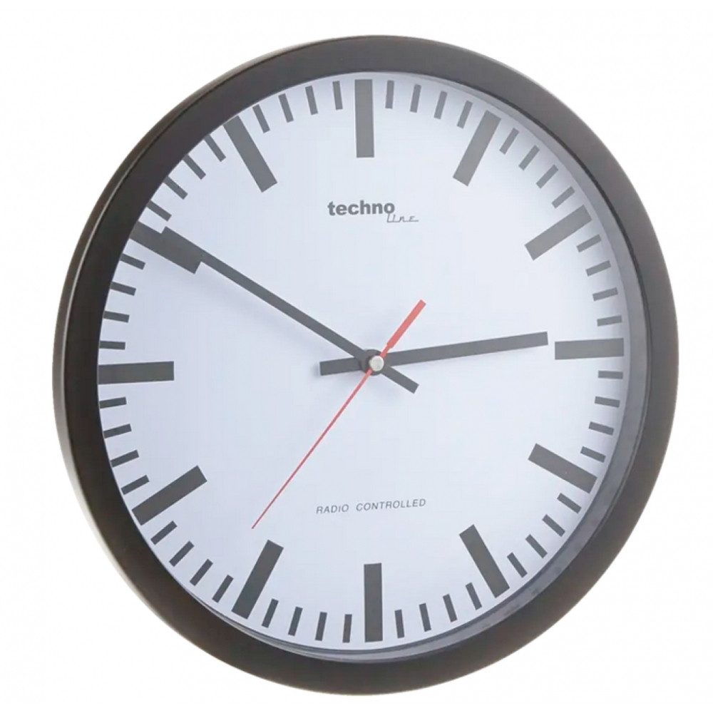 Funkwanduhr Technoline WT 8800 Wanduhr im Bahnhofuhr-Design