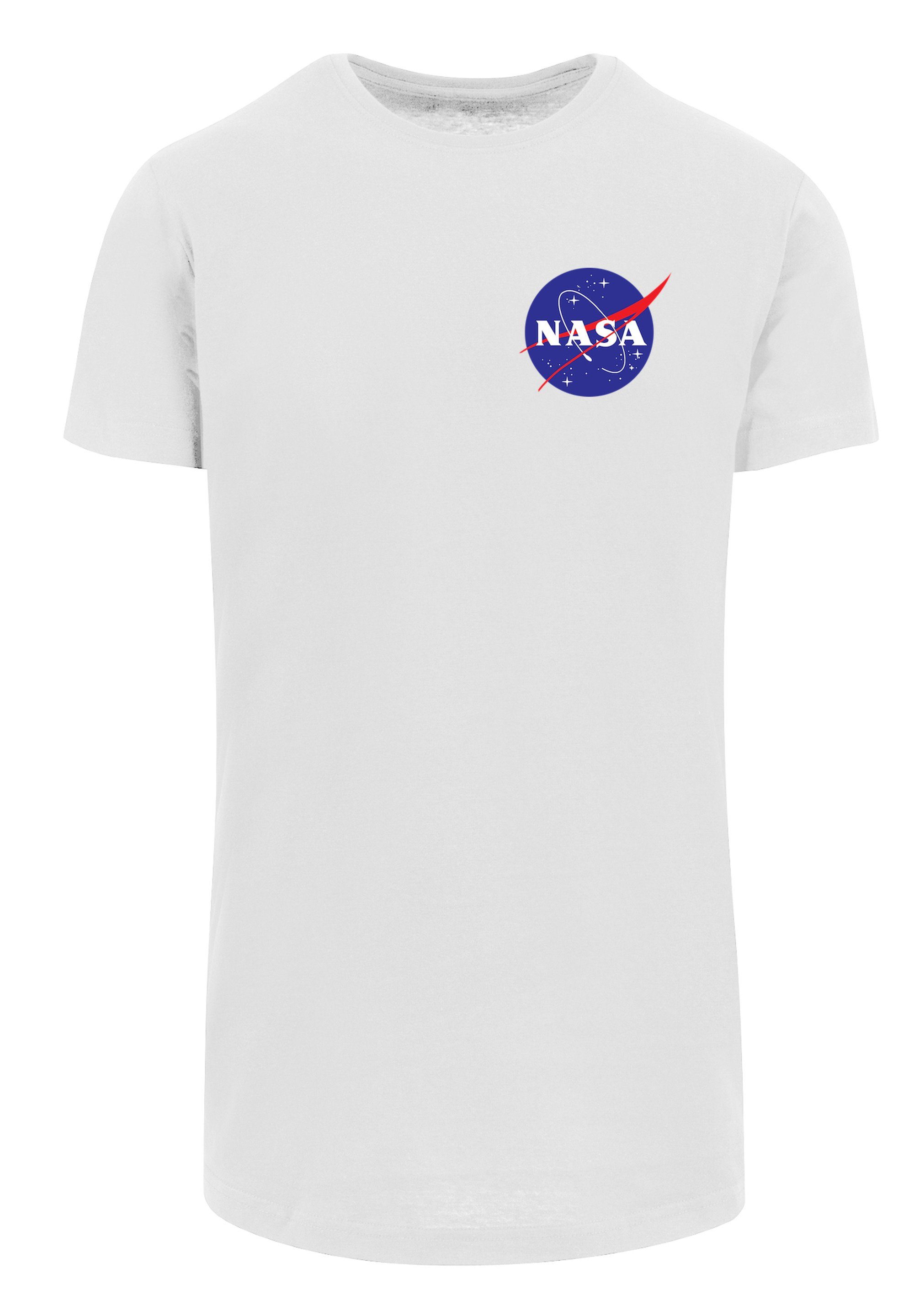 F4NT4STIC T-Shirt NASA Classic White Logo Merch,Lang,Longshirt,Bedruckt Chest Herren,Premium Insignia
