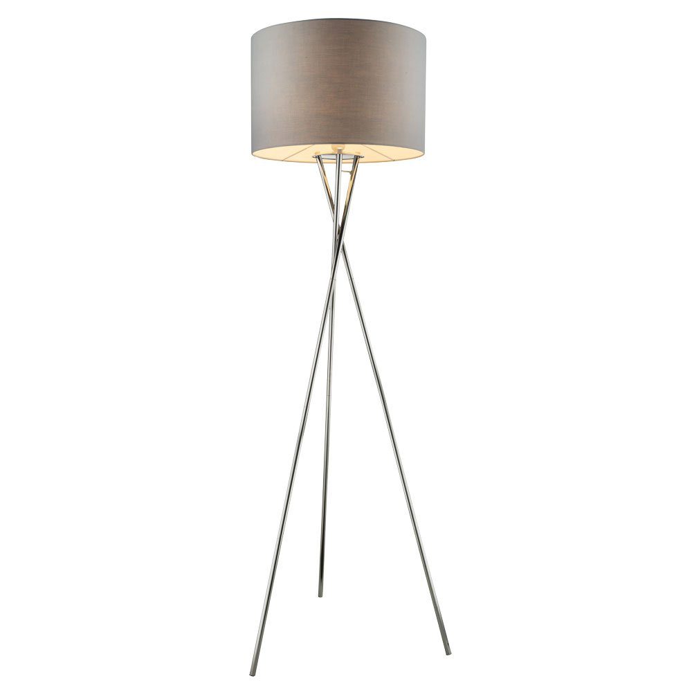 GLOBO LIGHTING Stehlampe, Leuchtmittel nicht inklusive, Steh Leuchte Wohnraum Stativ Strahler Beistell Lese Lampe Textil
