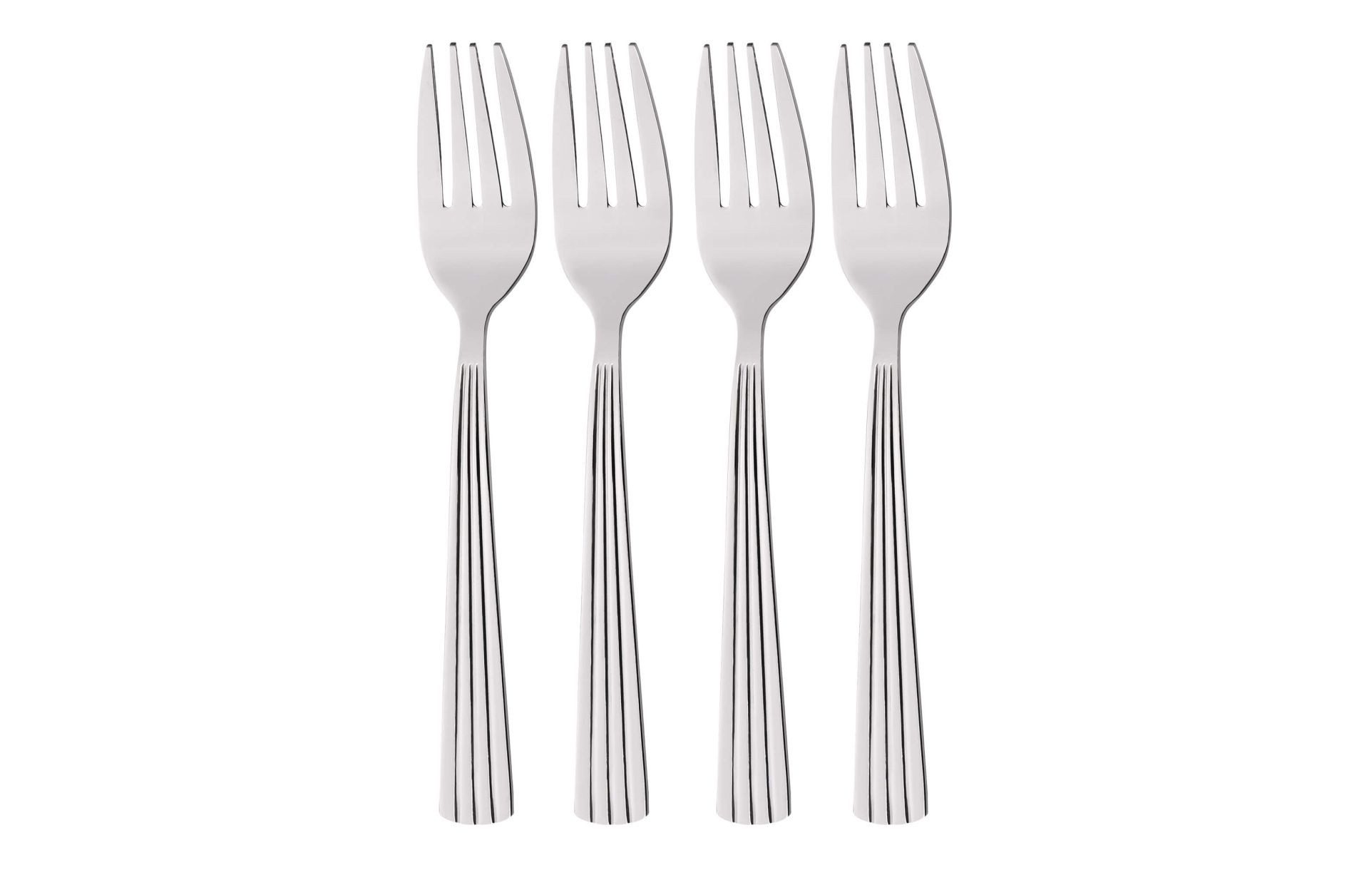 GRÄWE Kuchengabel (4 Stück), GRÄWE Kuchengabeln Athen, 4-teilig, Edelstahl, silber