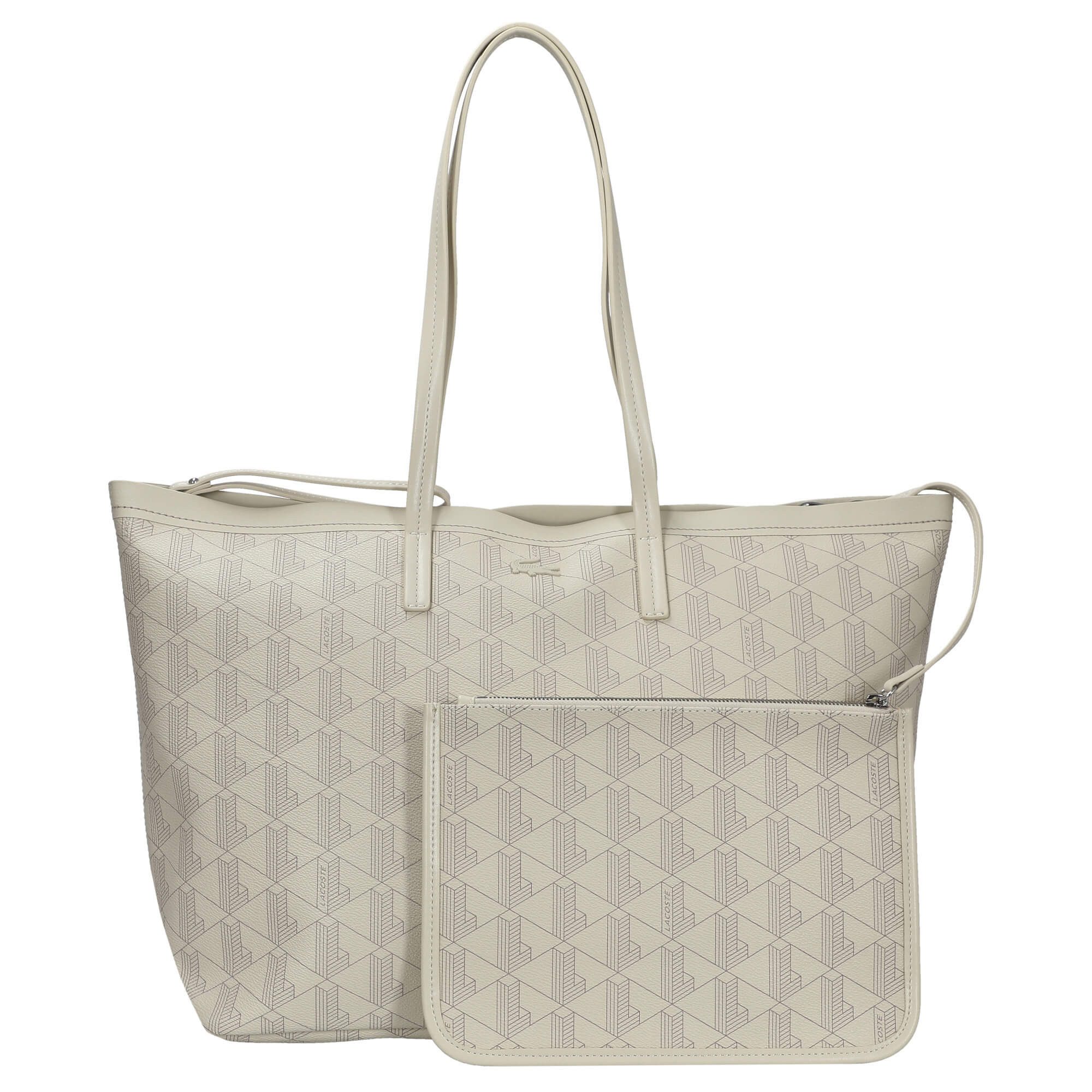 Lacoste Shopper Zely - Shopper 37 cm (mono bone white taupe)