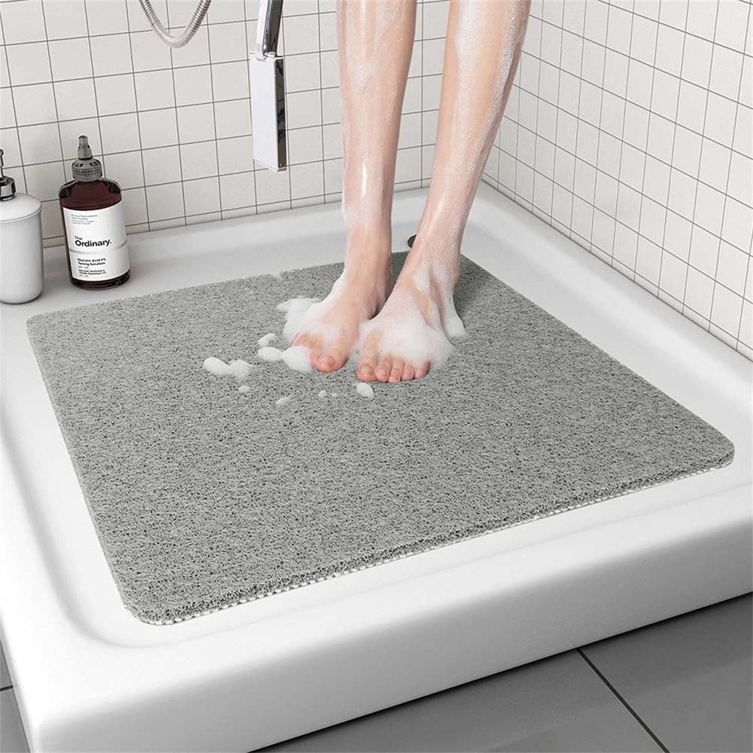 Diwzbyn Duschmatte rutschfest 53x53 cm Badewannenmatte Badematte Höhe 10 mm