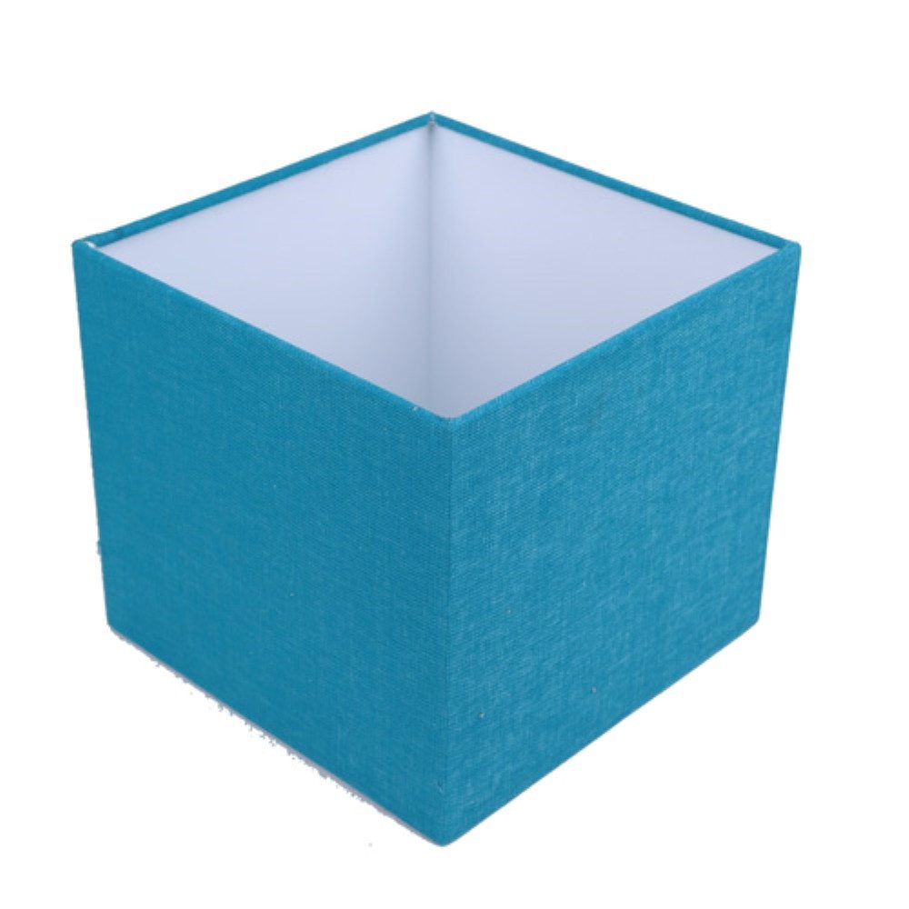 Dirk Davids Leuchten GmbH Lampenschirm Lampenschirm für Tischleuchte Vierkant Arizona Ocean Blau 20-20-18cm, Exklusiv und hochwertig