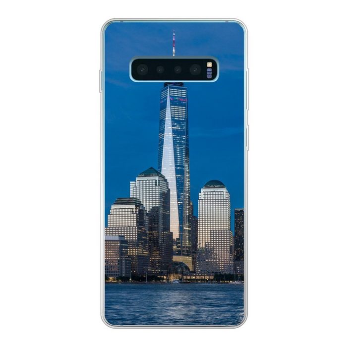 MuchoWow Handyhülle Der prächtige Wolkenkratzer des World Trade Center unter strahlend Phone Case Handyhülle Samsung Galaxy S10 Lite Silikon Schutzhülle