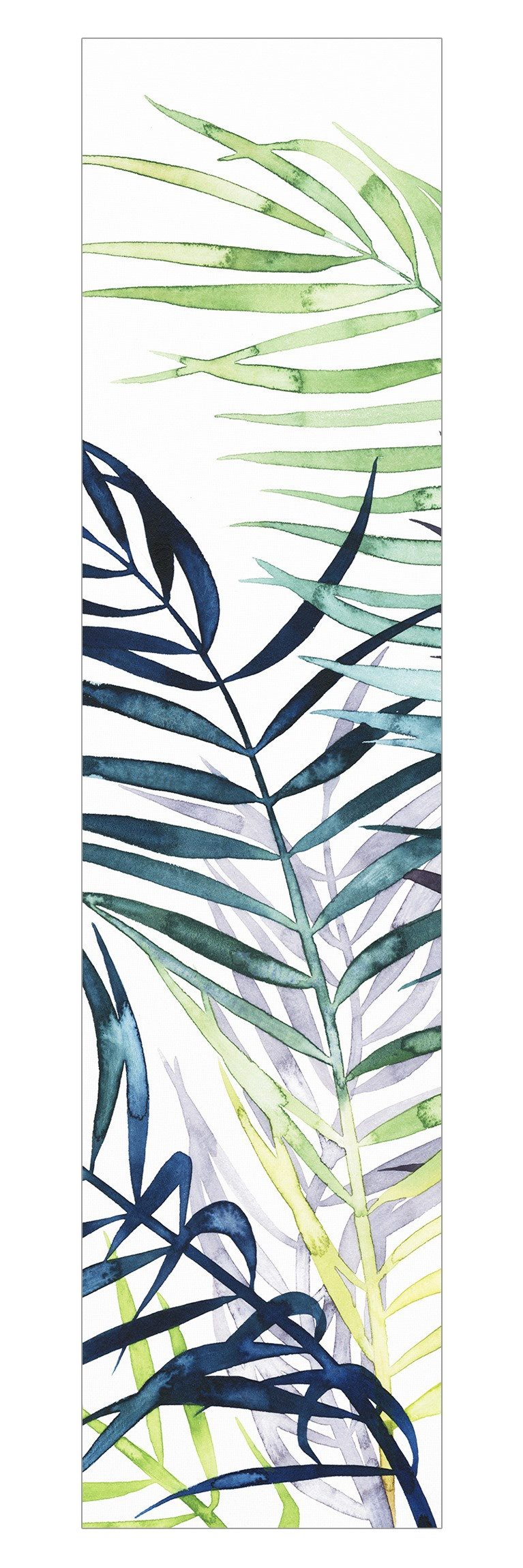 Schiebegardine Flächenvorhang blickdicht Exotisches Blattwerk Palme