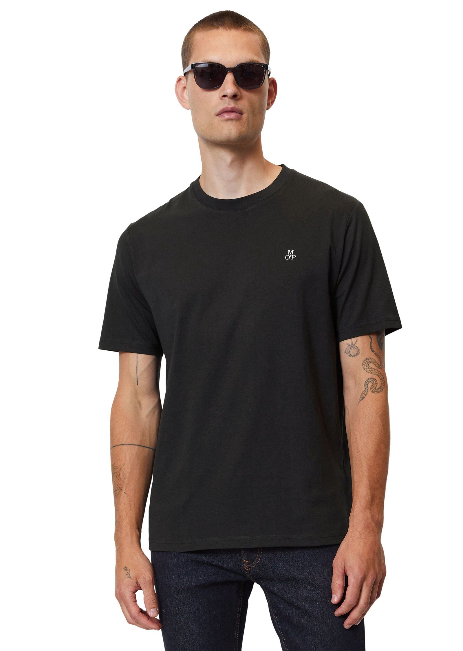 Marc Bio-Baumwolle aus T-Shirt schwarz reiner O'Polo