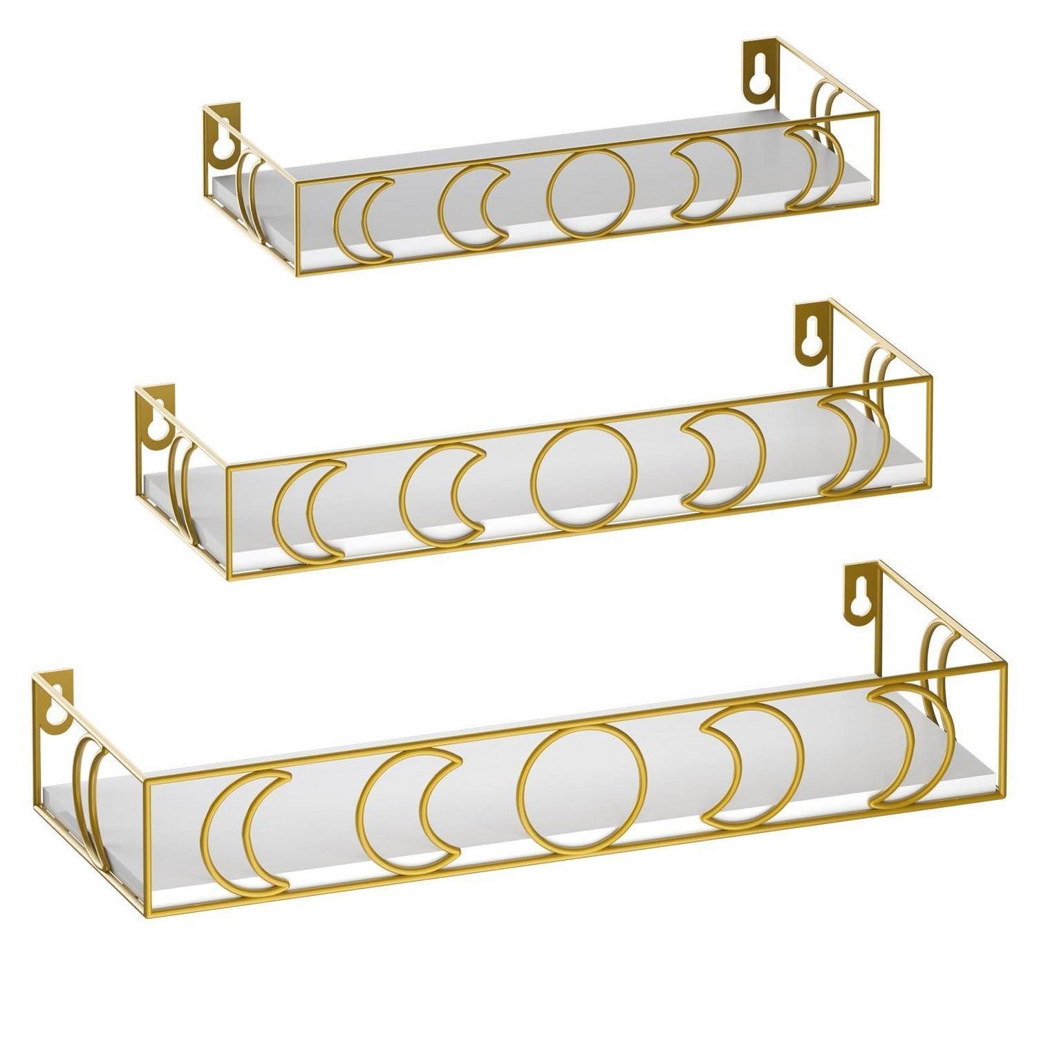 LuxusKollektion Wandregal Wandregal 3er-Set Mondphasen, 3-tlg.