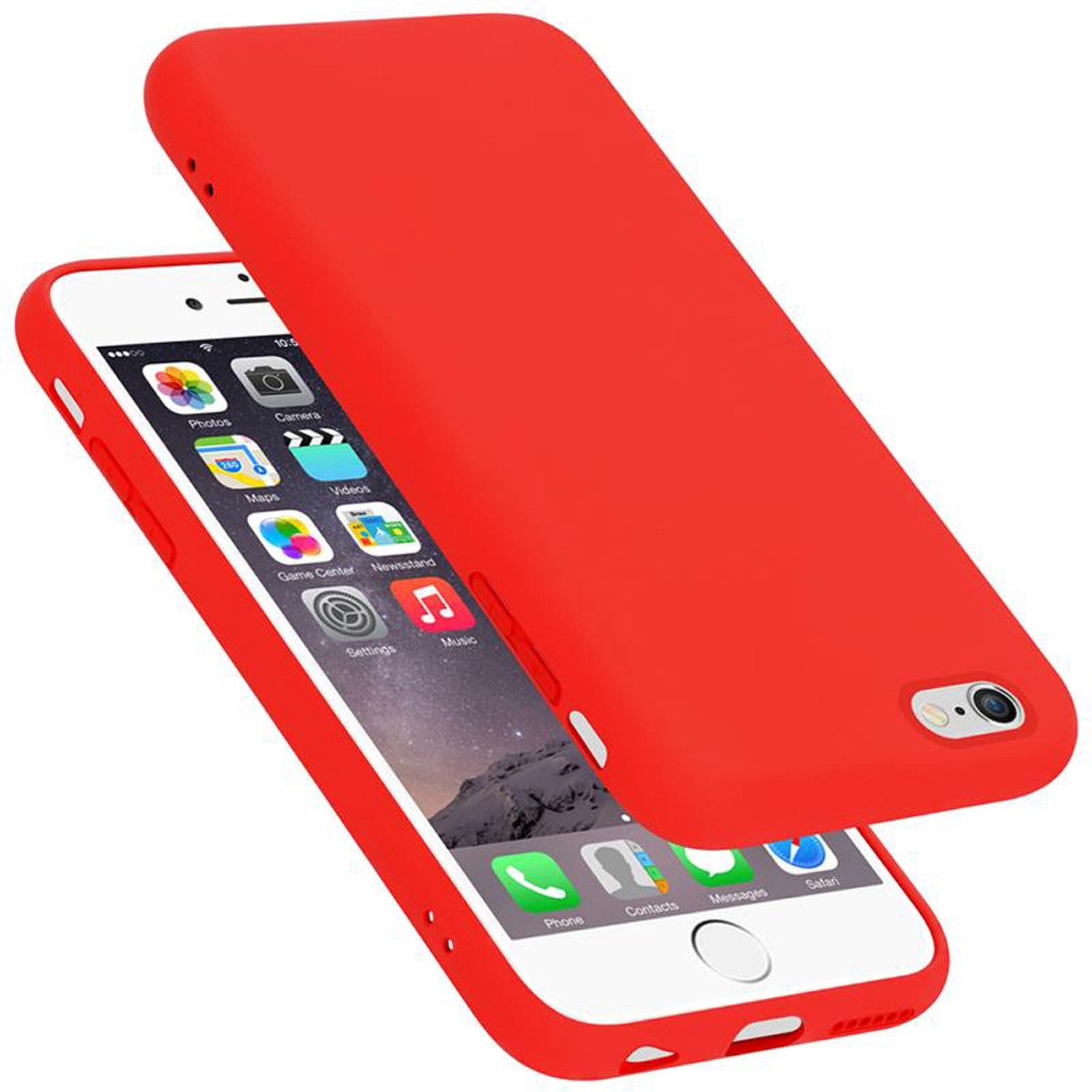Cadorabo Handyhülle für Apple iPhone 6 / 6S Hülle Apple iPhone 6 / 6S, Flexible Hülle TPU Silikon Schutzhülle Back Cover Case