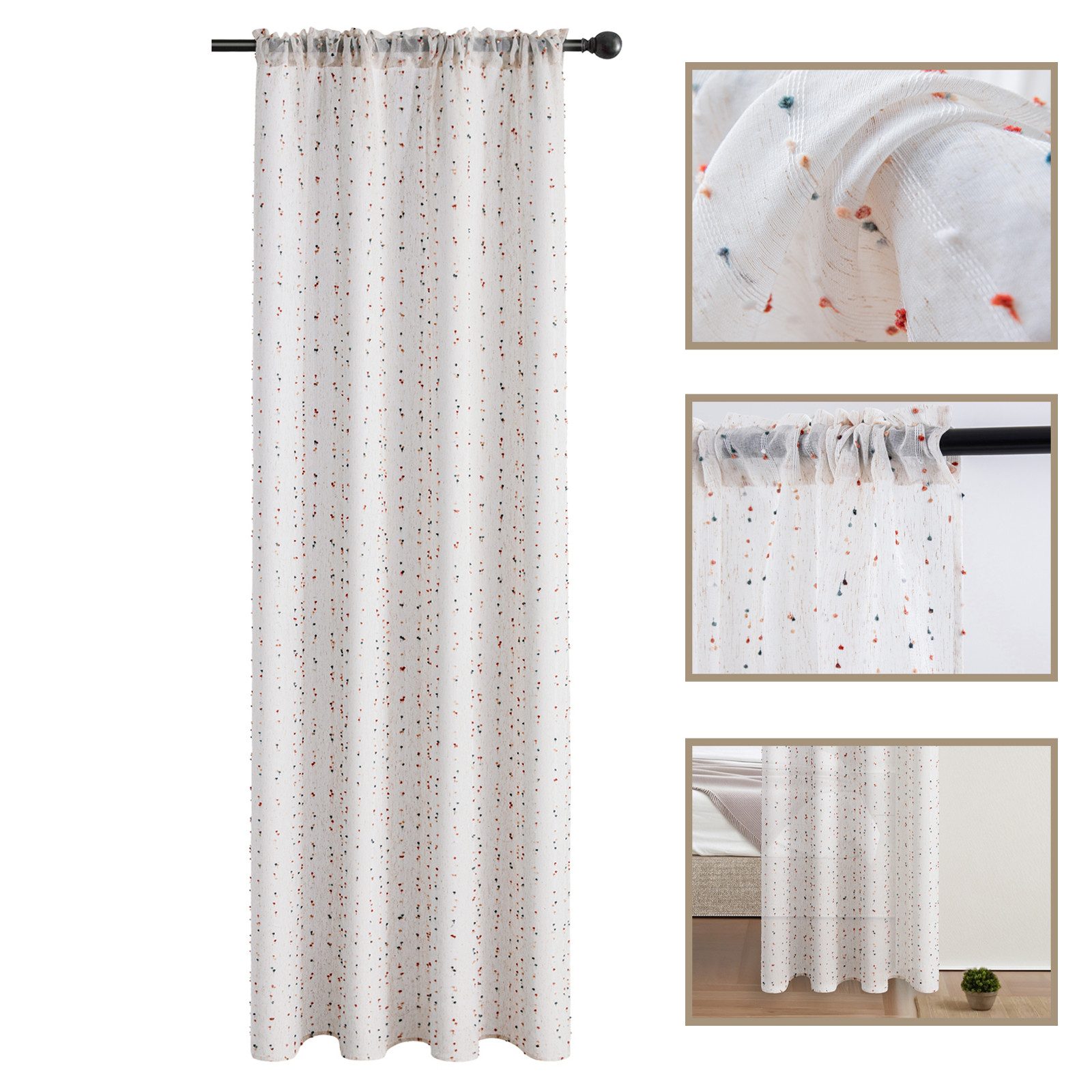 BTTO V&G Gardine Voile Gardinen Bunte günstig online kaufen