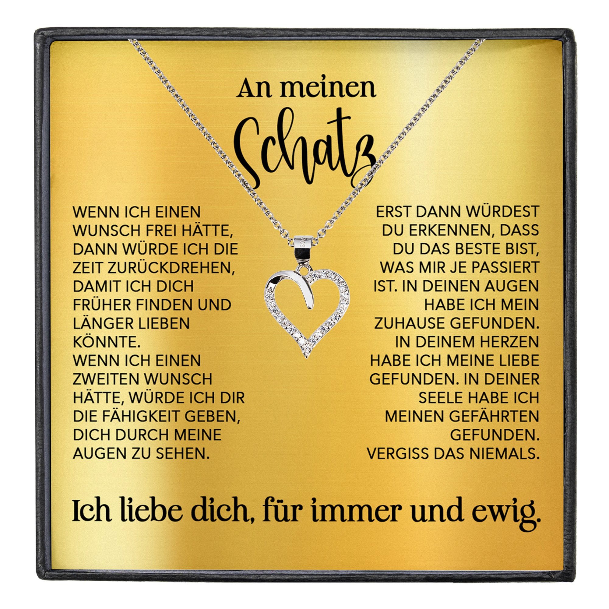 22Feels Schmuckset Schatz Frauen Herz Halskette Ich Liebe Dich Geschenk Dam günstig online kaufen