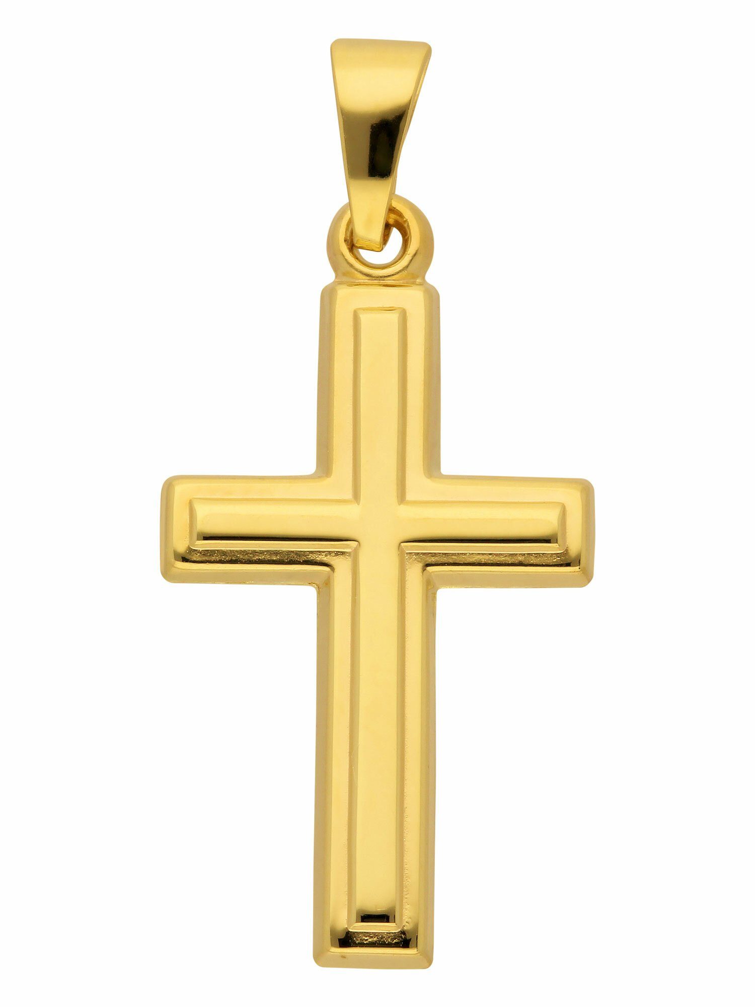 Adelia´s Kettenanhänger 333 Gold Kreuz Anhänger, Goldschmuck für Damen & Herren