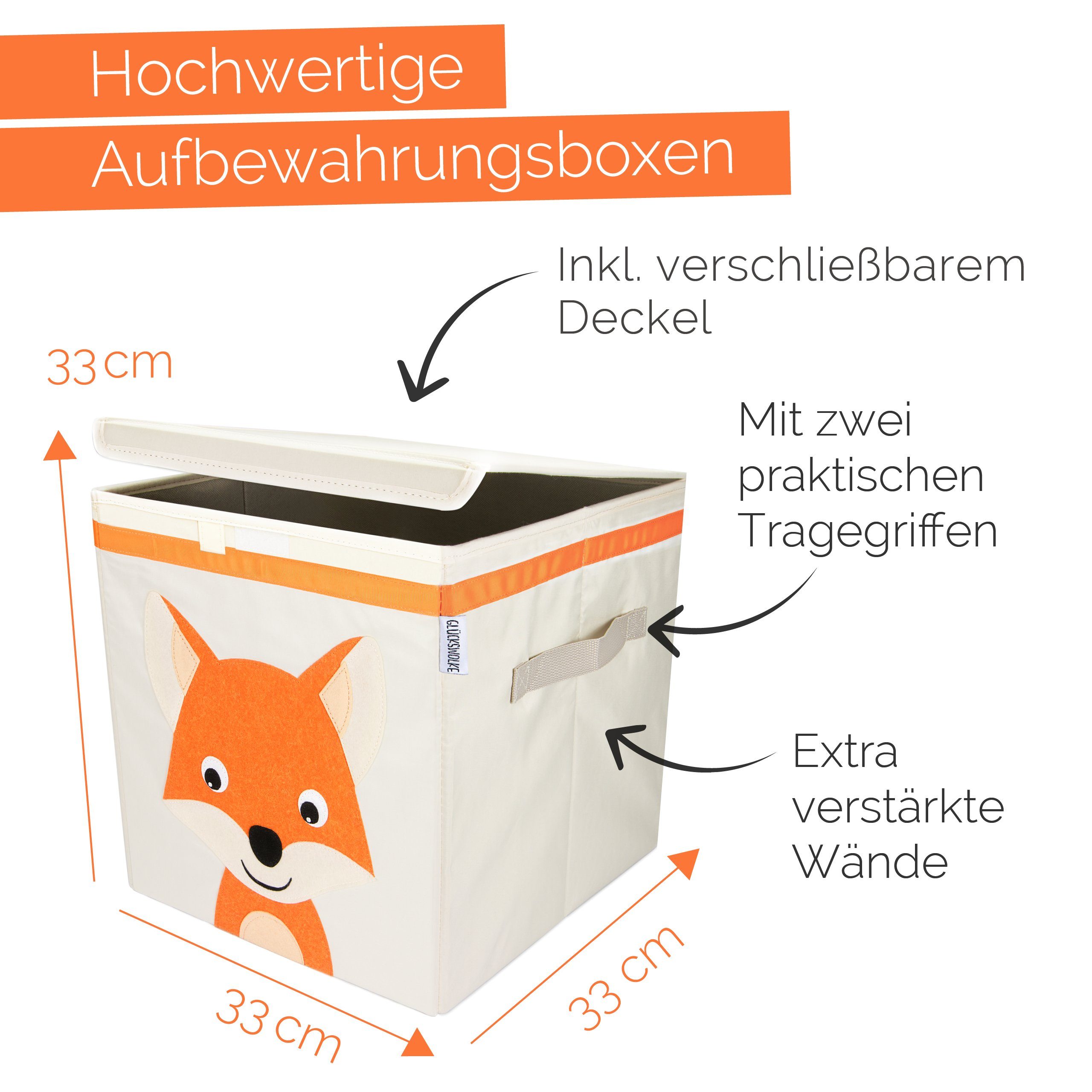 GLÜCKSWOLKE Aufbewahrungsbox Kinder - 15 Motive günstig online kaufen