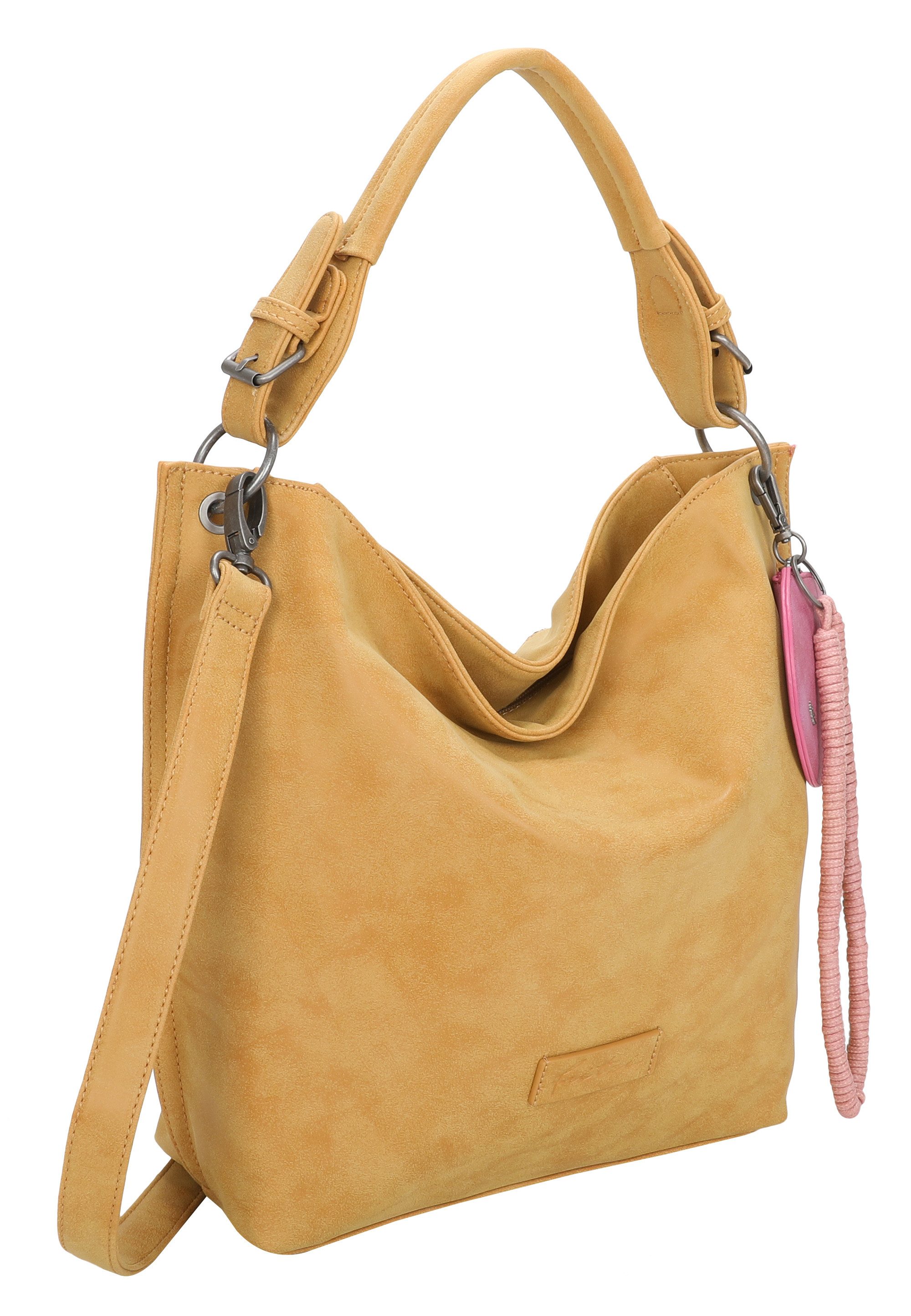 Fritzi aus Preußen Schultertasche Fritzi01N, mit abnehmbarer Schlüsselschlange und Taschenanhänger