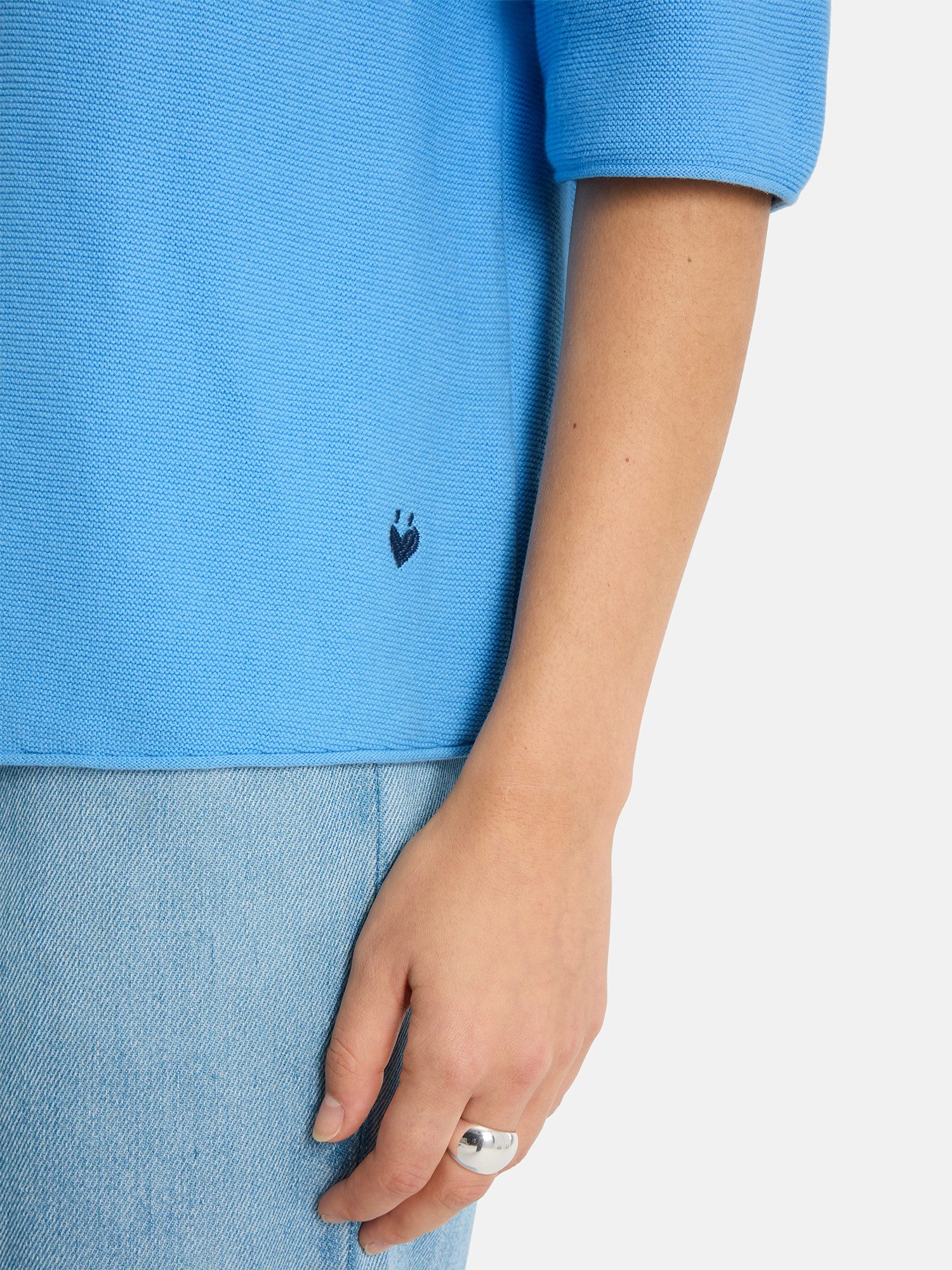 Lieblingsstück Kurzarmpullover KleraEP Halbarm mit Rundhals, unifarben