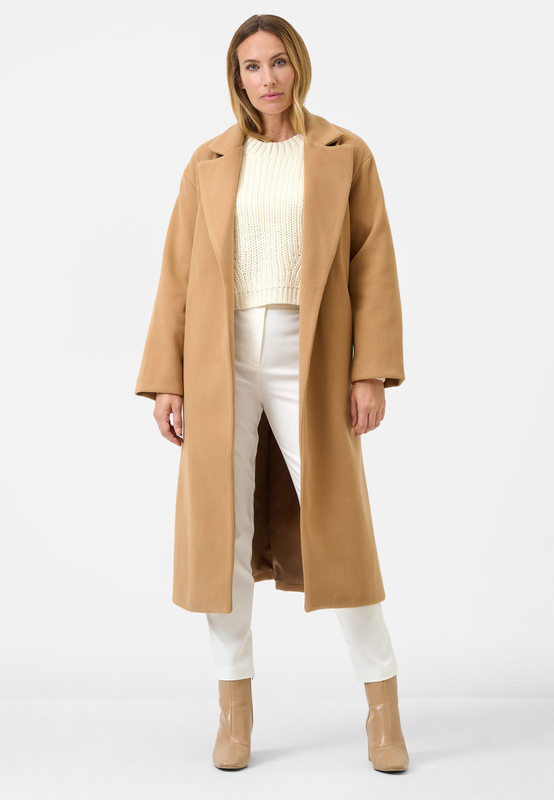 RICANO Kurzmantel Miriam Damen Mantel mit Gürtel und Auslegekragen günstig online kaufen