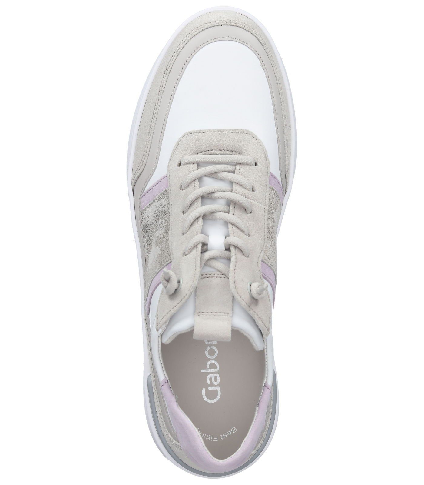 / Gabor Beige 12) Sneaker (neve/viola-kombi Sneaker Veloursleder/Textil