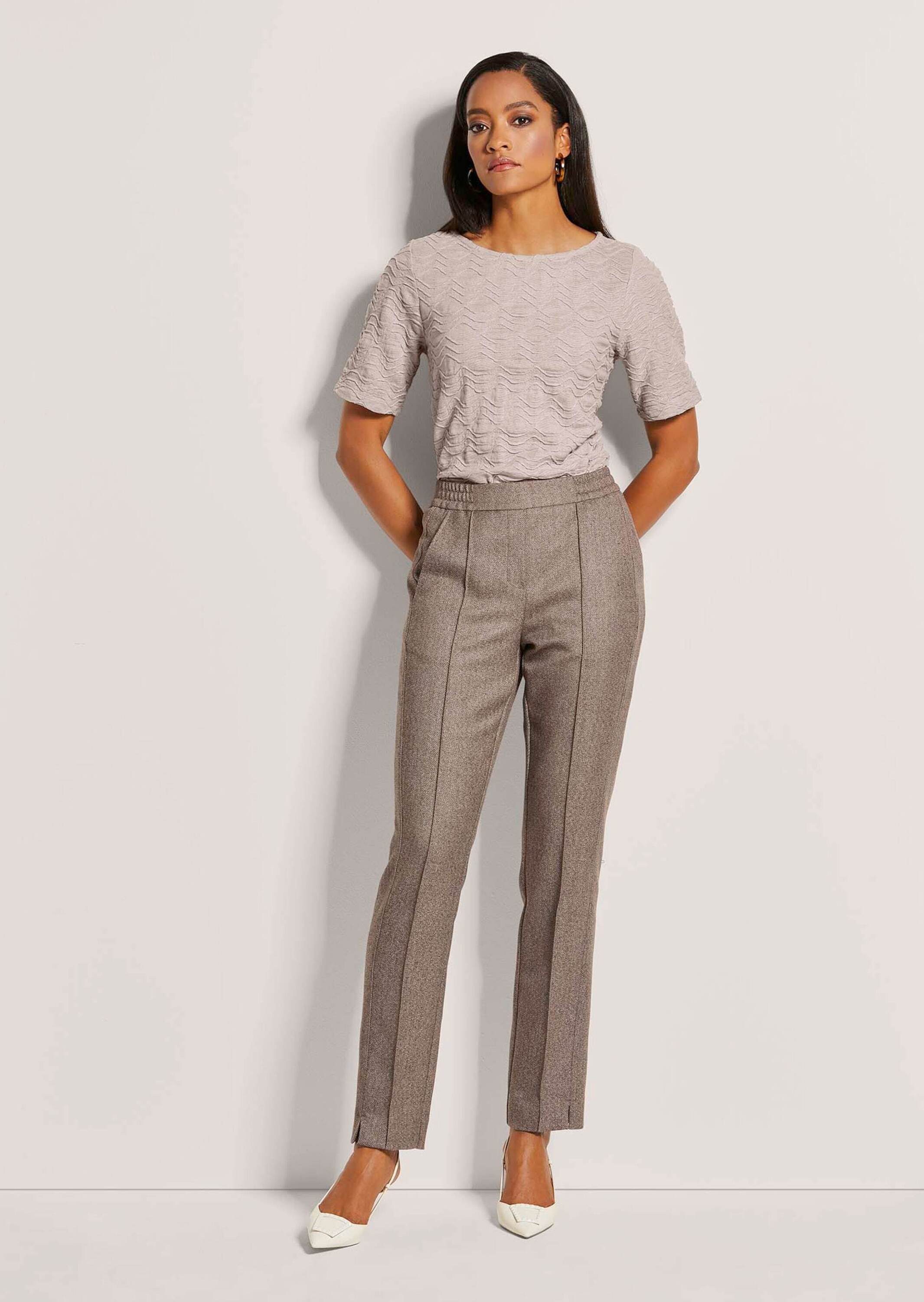 MADELEINE Stoffhose Businesshose mit modischer Biese und elastischem Bund günstig online kaufen