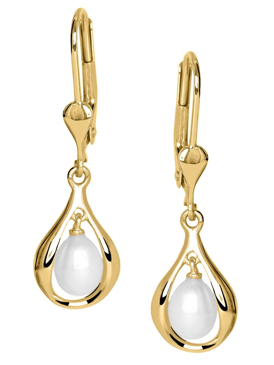 My Gold Paar Ohrhänger Damen Perlen Ohrringe hängend Gold 333 Gelbgold (8 K günstig online kaufen