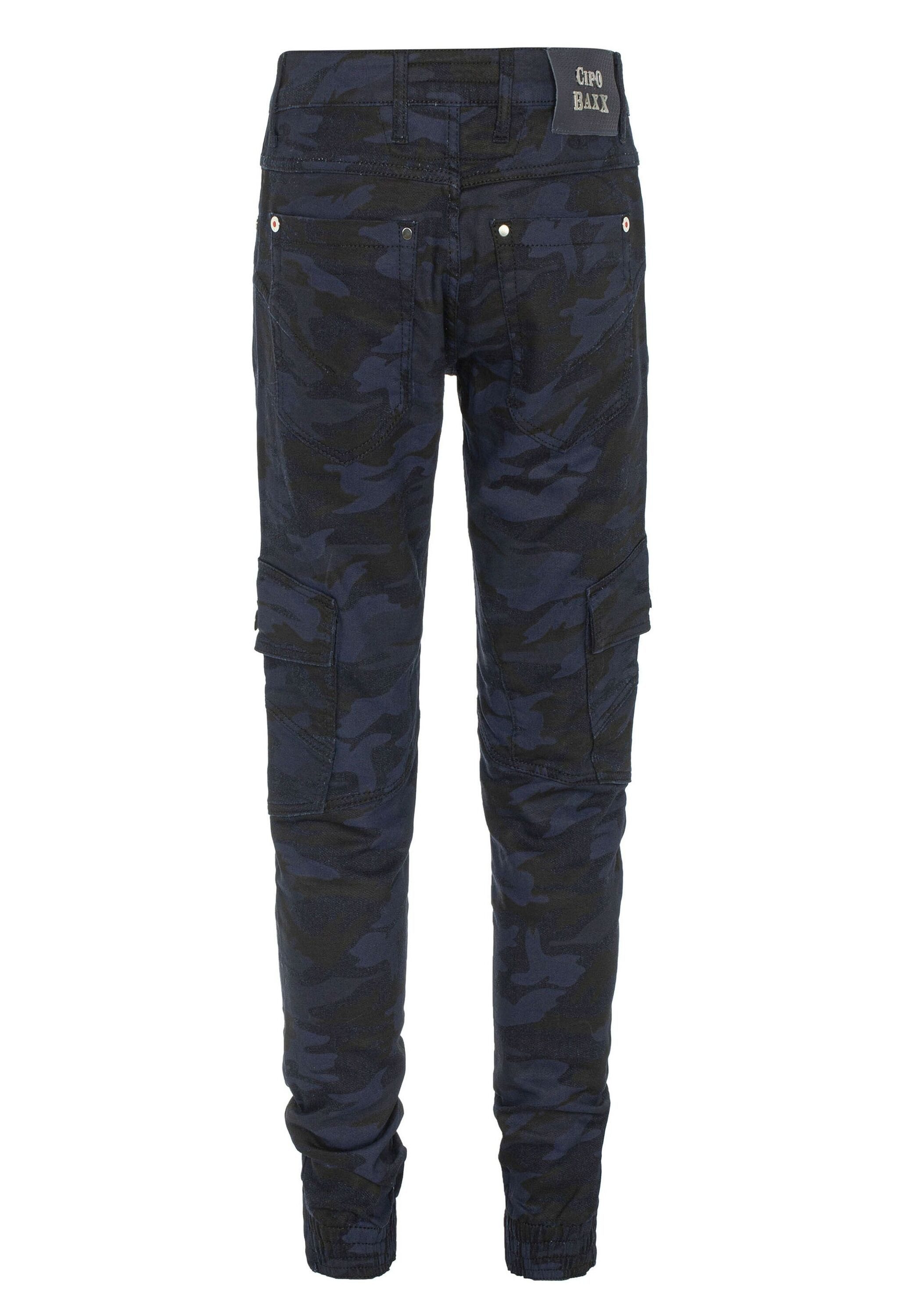 Cipo & Baxx 5-Pocket-Jeans Jeans mit tollen Cargotaschen, CD690