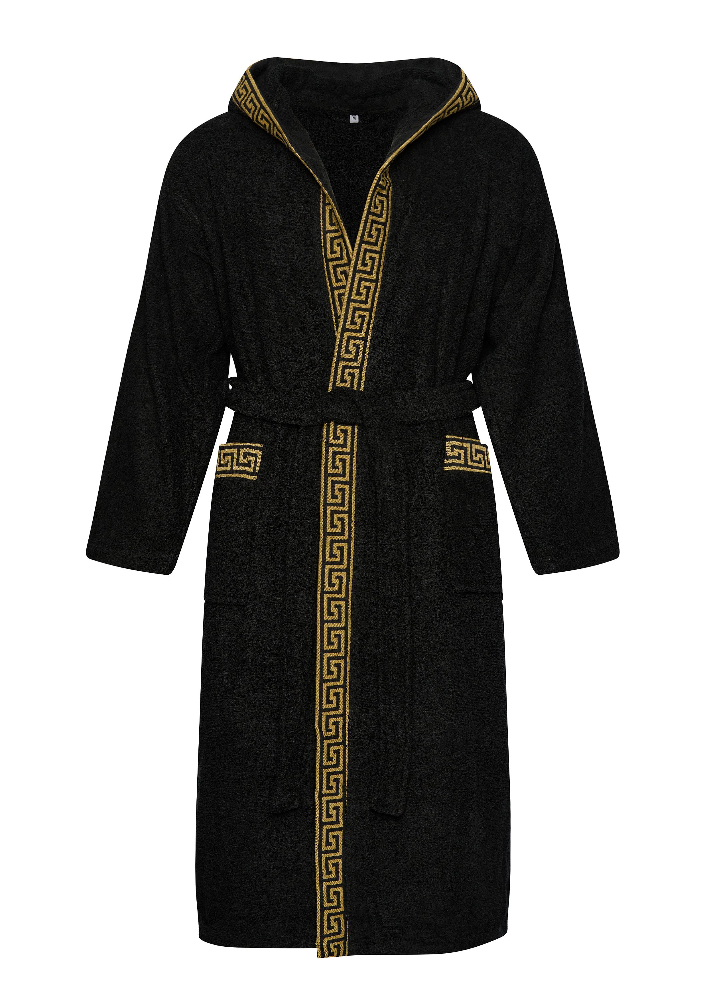 Badekönig Herrenbademantel CÄSAR, Kapuze, Gürtel, 100% Baumwolle günstig online kaufen