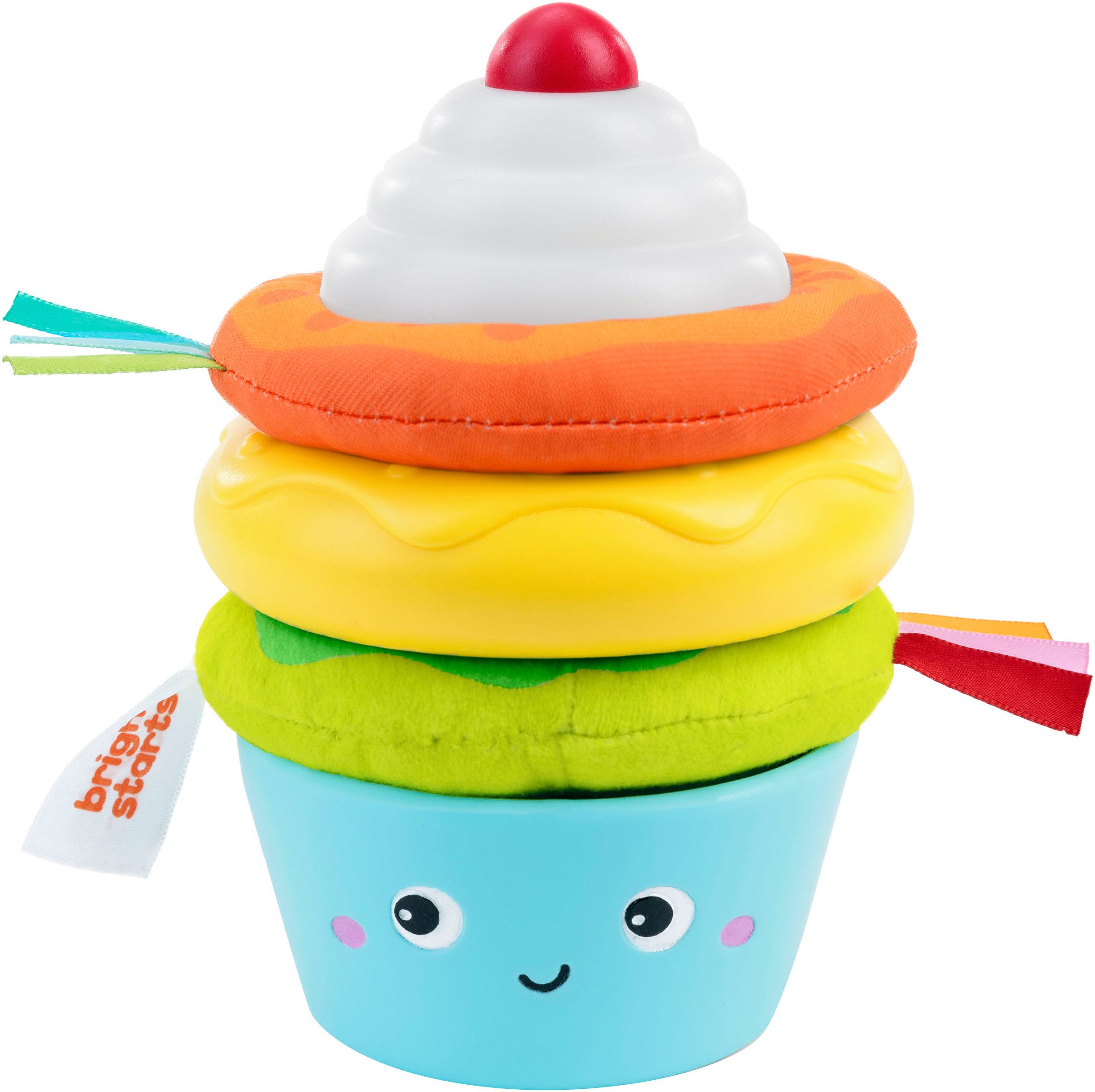 Bright Starts Stapelspielzeug Cupcake Tower Stacking Toy with Teether