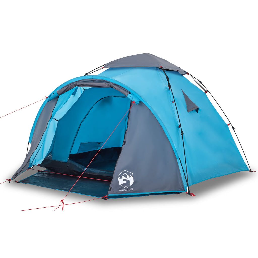 vidaXL Kuppelzelt Kuppel-Campingzelt 3 Personen Blau günstig online kaufen