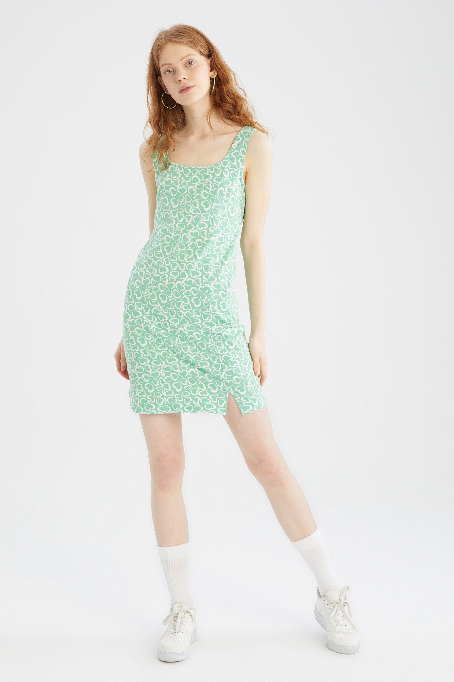 Damen DRESS DeFacto Mint Minikleid Sommerkleid BODYCON