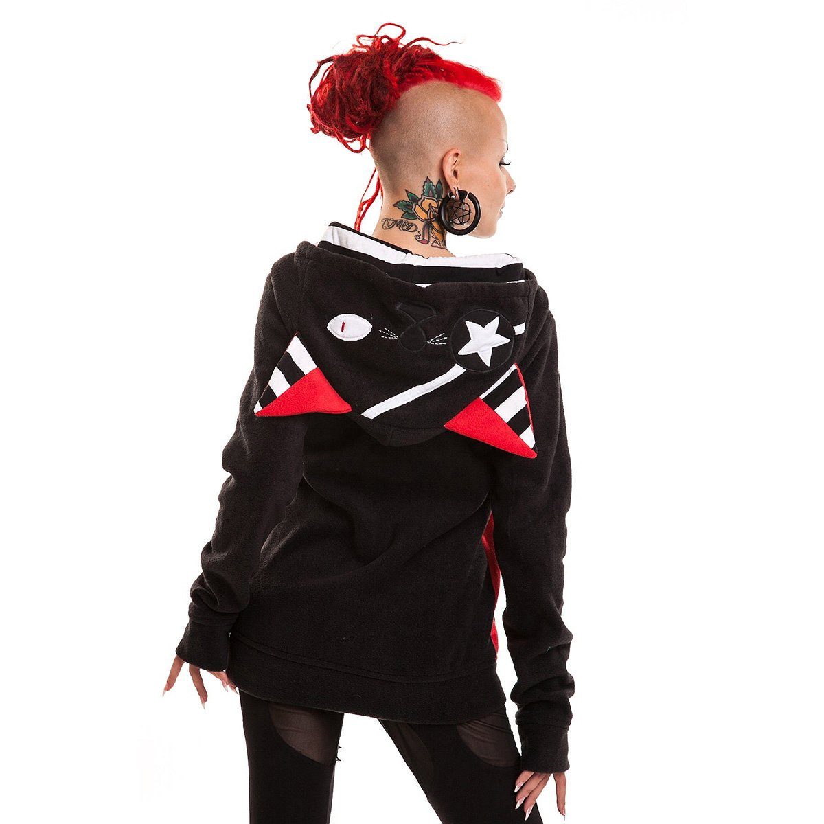 Bye Bye Kitty Kapuzensweatshirt Kapuzenjacke Star Kitty Hood Cute Kawaii Co günstig online kaufen