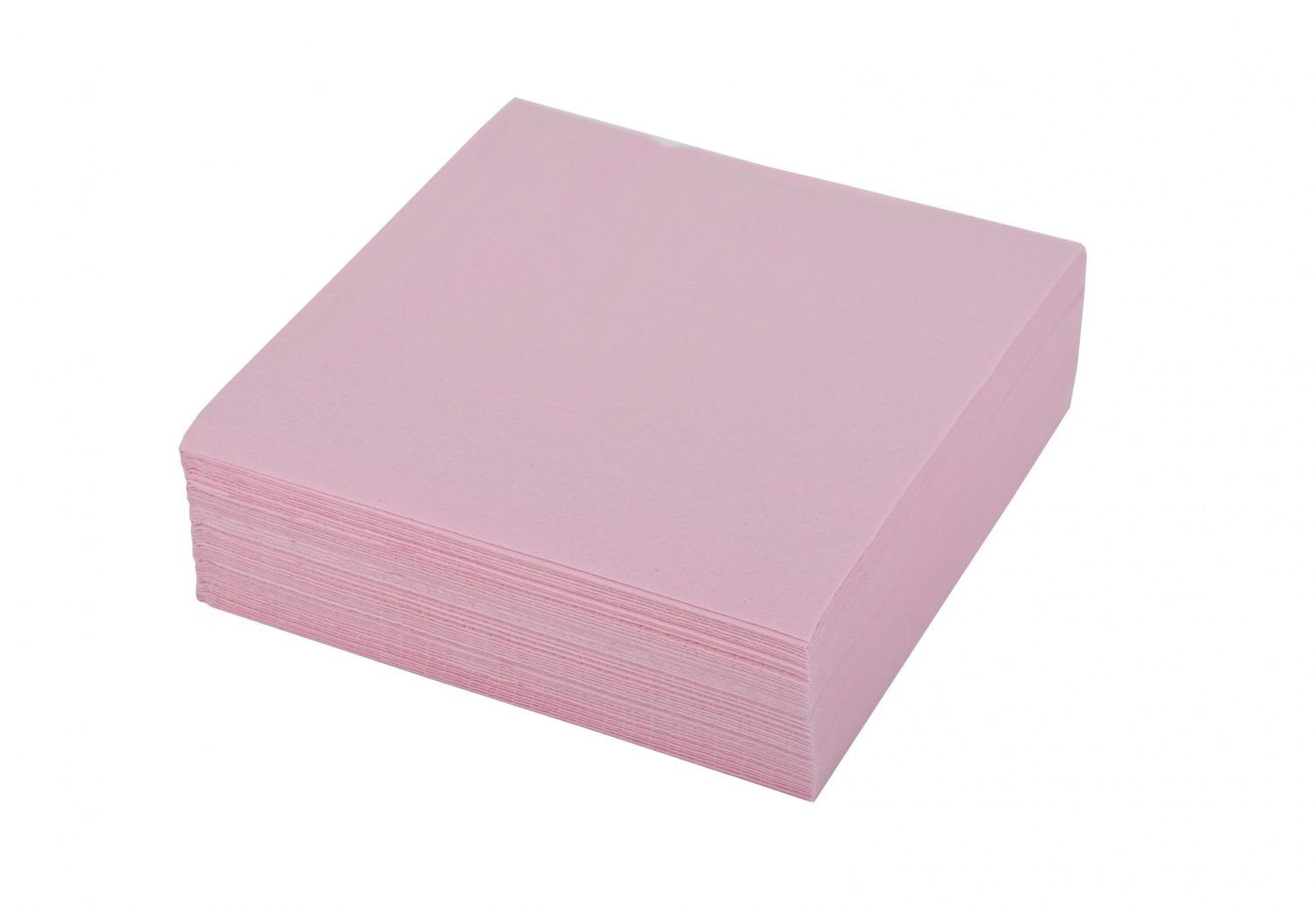 BURI Papierserviette 250 Servietten rosa 33x33cm 3lagig 1/4 Falz Papierserviette Tischdeko