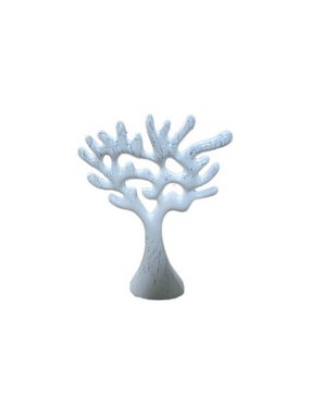 moebel17 Dekofigur Skulptur Baum Weiß Marmoroptik, Dekofigur aus Polyresin
