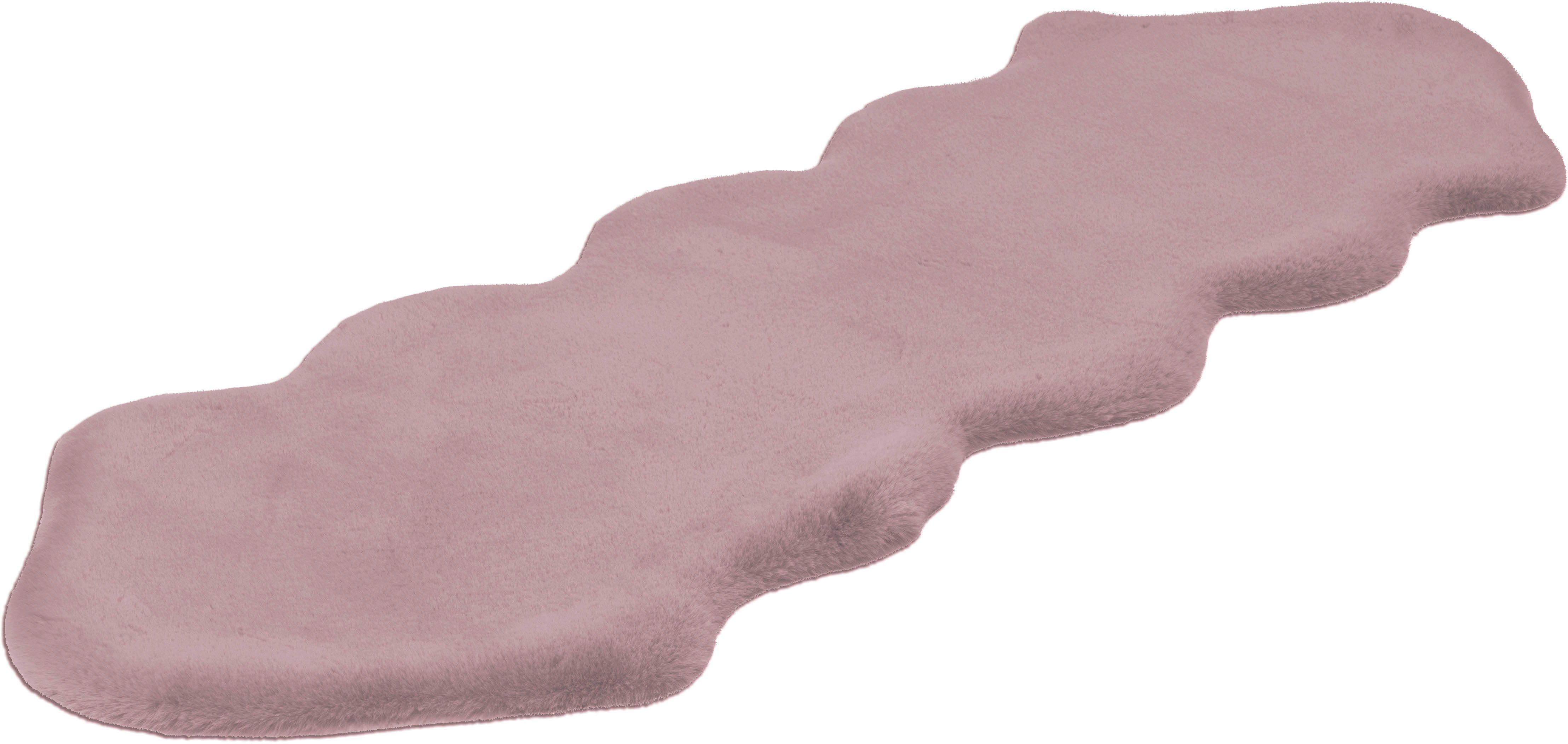 Arte Espina Fellteppich Rabbit 300, fellförmig, Höhe: 35 mm, Kunstfell, Kaninchenfell-Haptik, supersoft, ideal als Bettvorleger