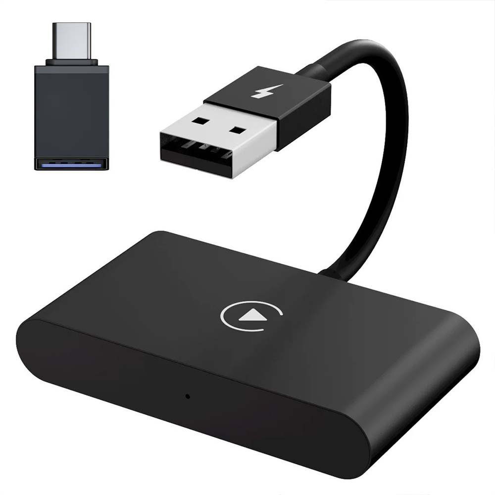 USB 2.0 mit USB KFZ-Adapter, Mini-B KFZ-Adapter Plug Play-Dongle 2.0 iPhone Carplay-Adapter geringer kabelloser RYSH Schwarz Latenz Adapter