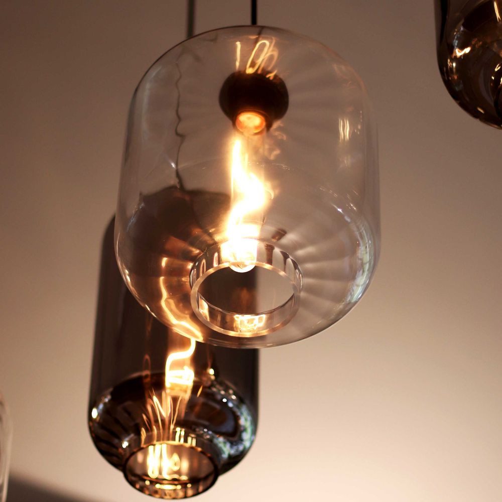 s.luce Pendelleuchte Velo Galerieleuchte 5-flg Ø60cm Baldachin Ø18/20/25cm Mehrfarbig